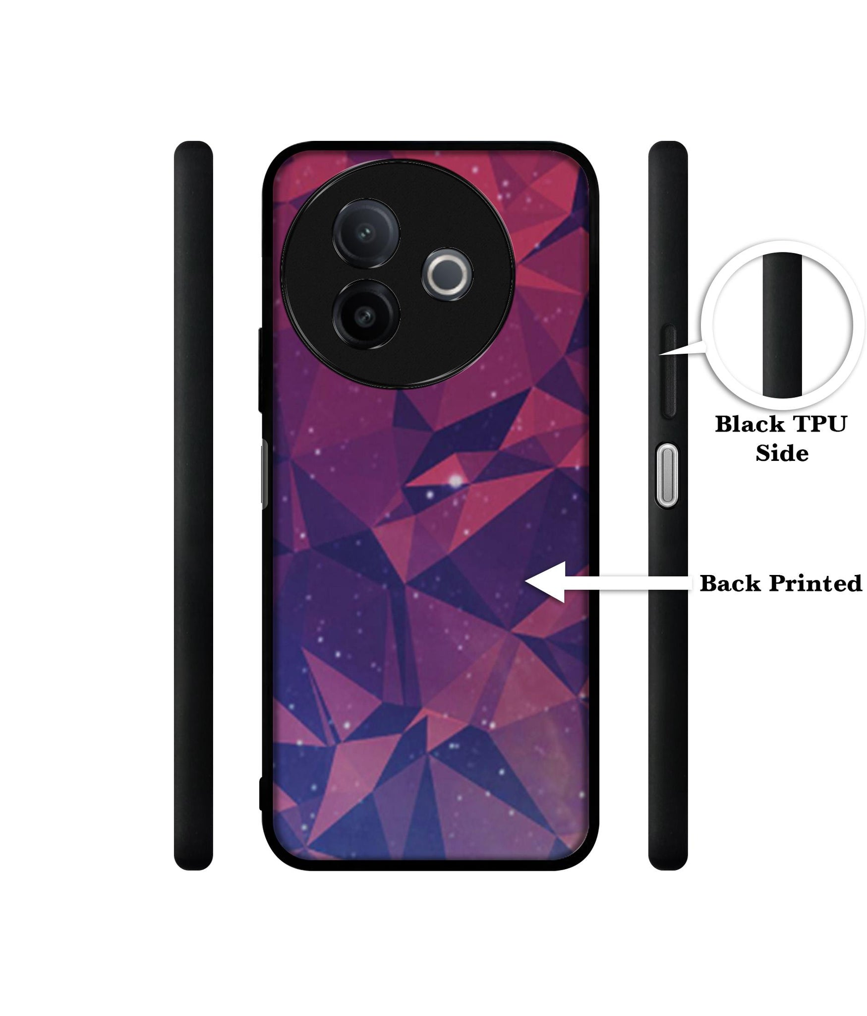 Bad Color Shape Designer 2D Printed Back Case Cover for Vivo Y39 5G / Y300i 5G