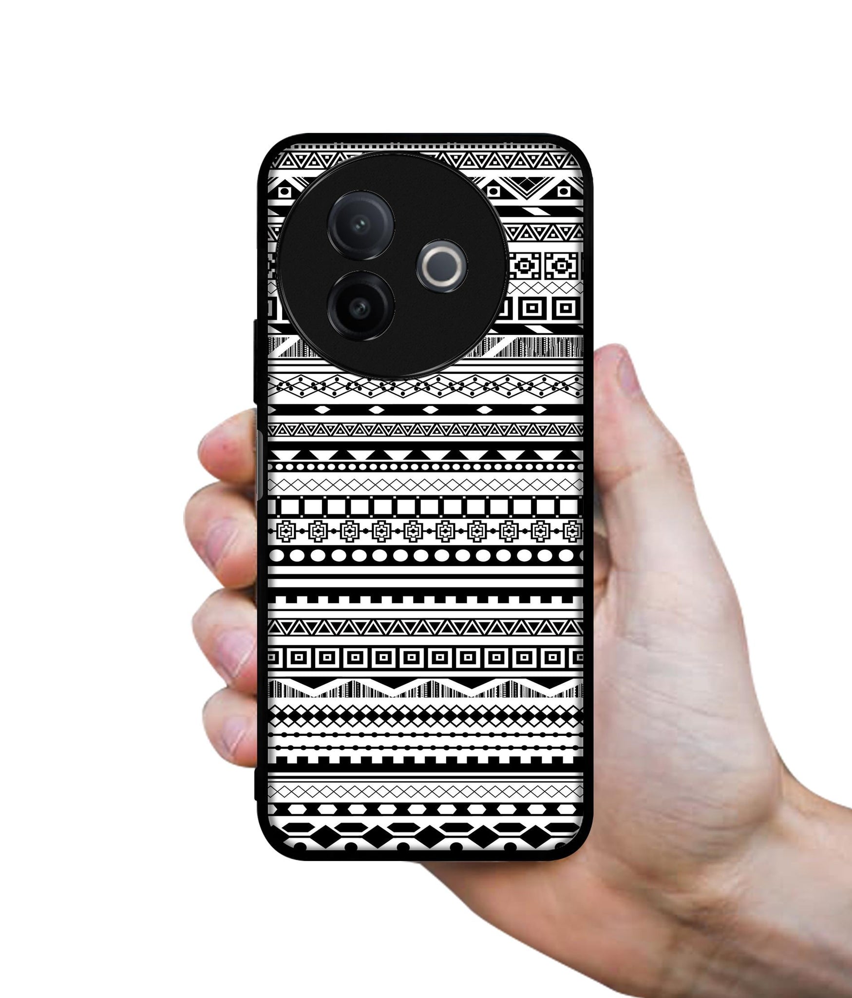 Black & White Patterns Designer 2D Printed Back Case Cover for Vivo Y39 5G / Y300i 5G