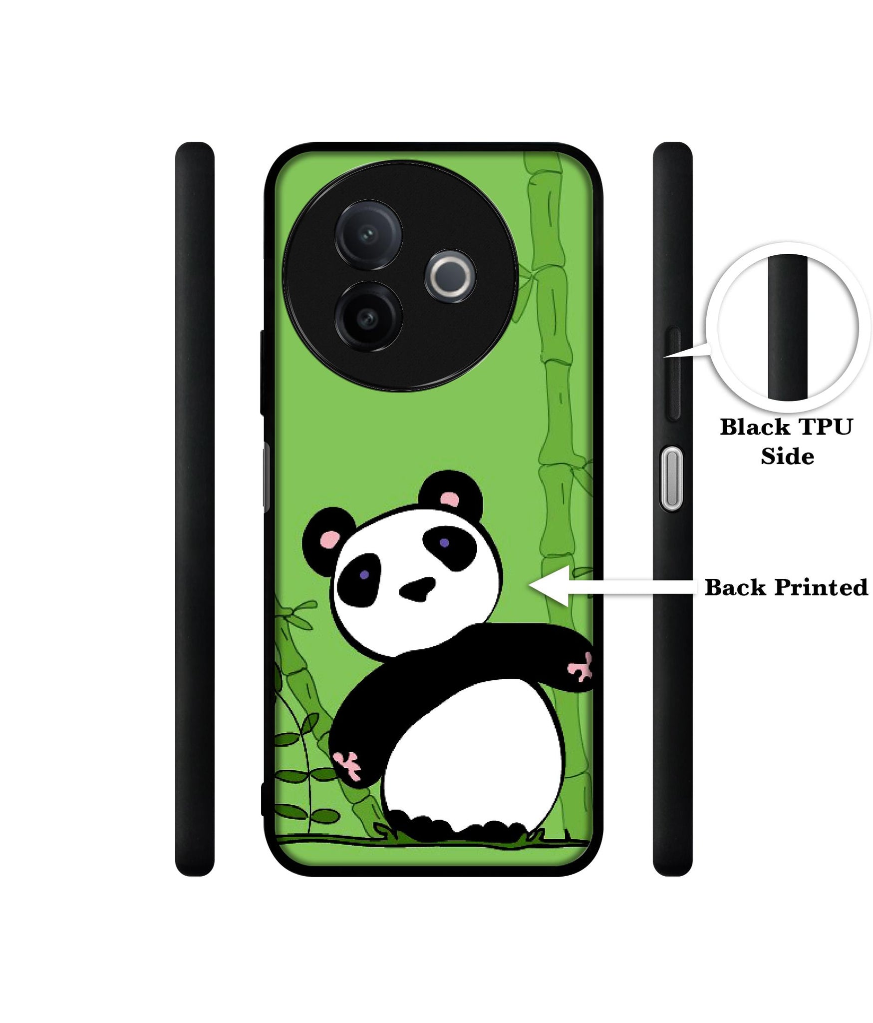 Panda with Bamboo Designer 2D Printed Back Case Cover for Vivo Y39 5G / Y300i 5G