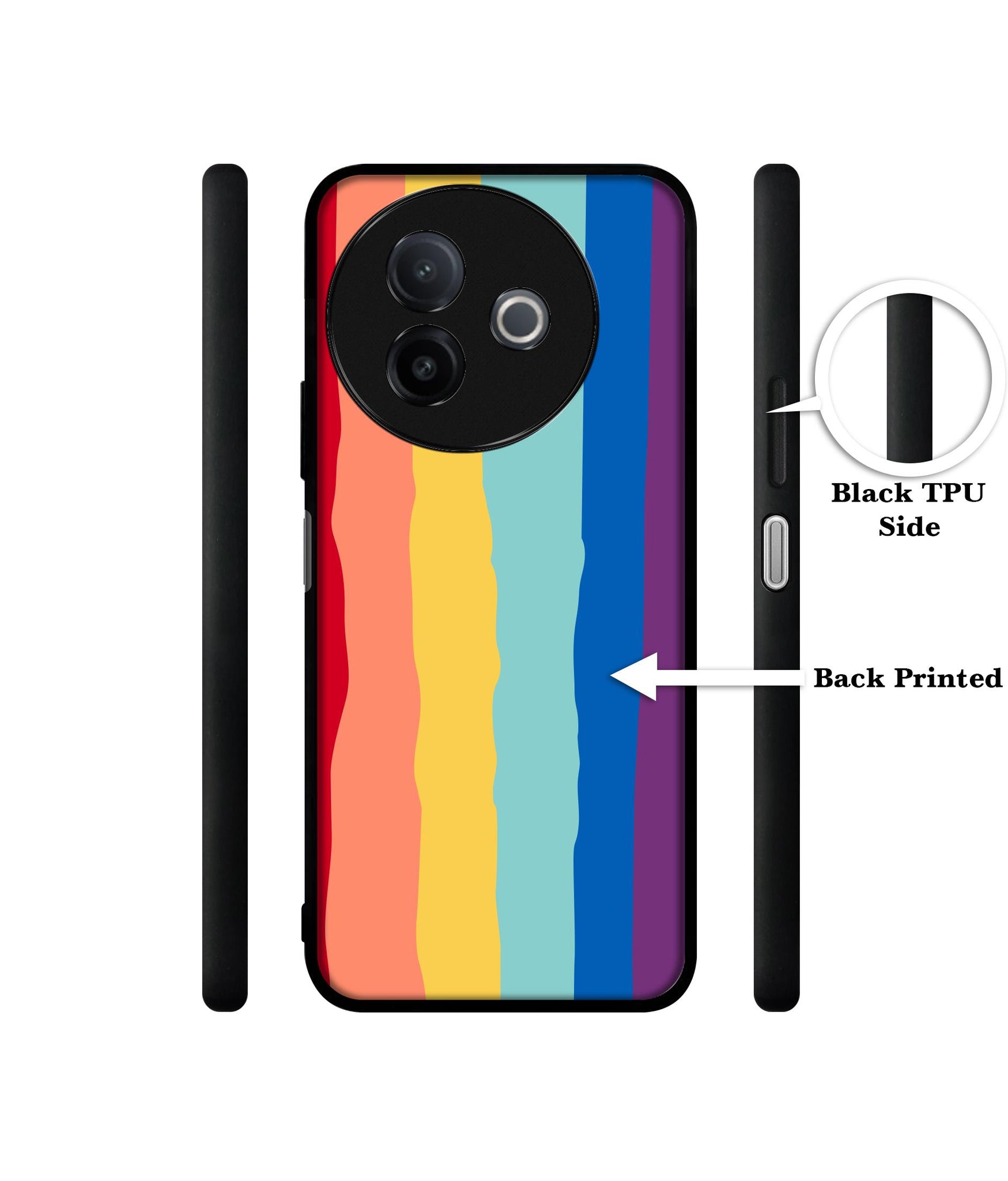 Rainbow Designer 2D Printed Back Case Cover for Vivo Y39 5G / Y300i 5G