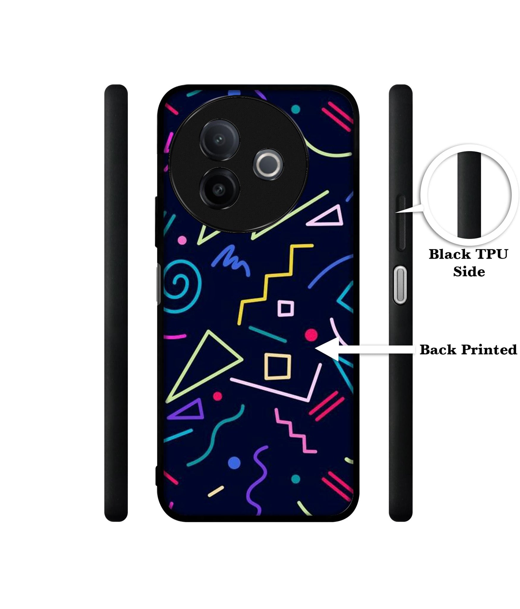 Retro Abstract Designer 2D Printed Back Case Cover for Vivo Y39 5G / Y300i 5G
