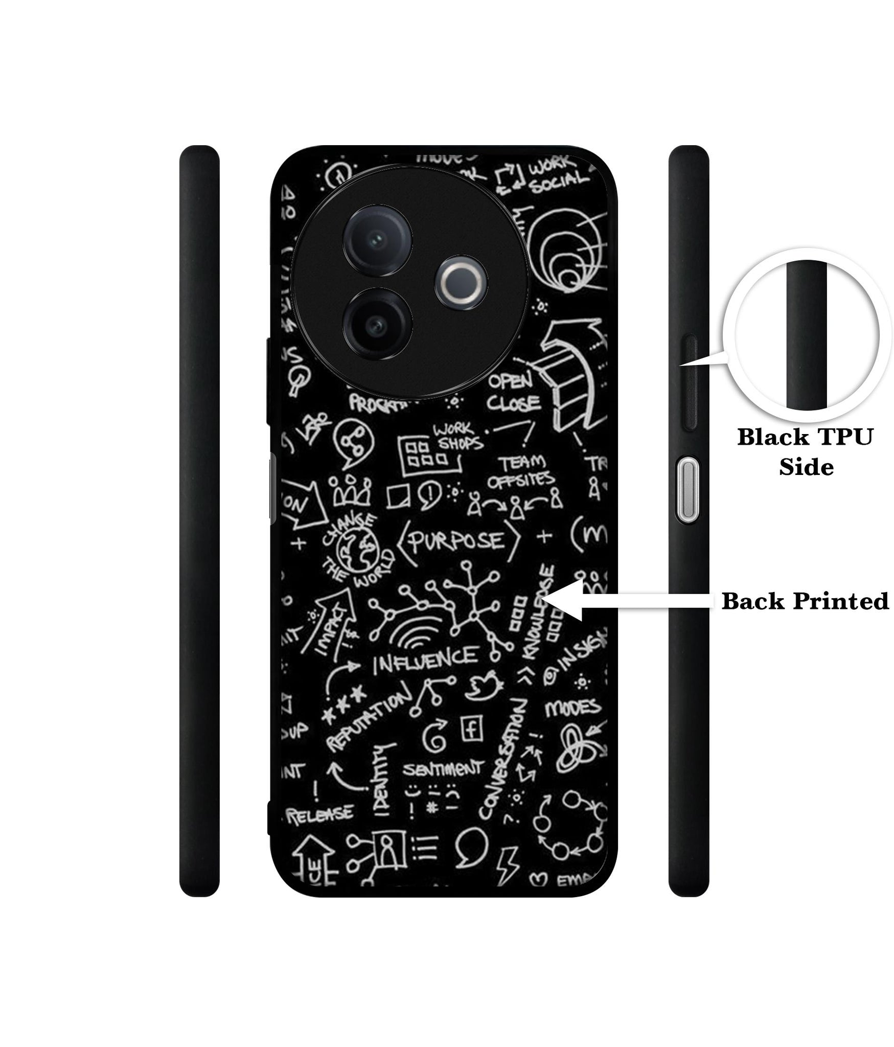 Formulas Designer 2D Printed Back Case Cover for Vivo Y39 5G / Y300i 5G
