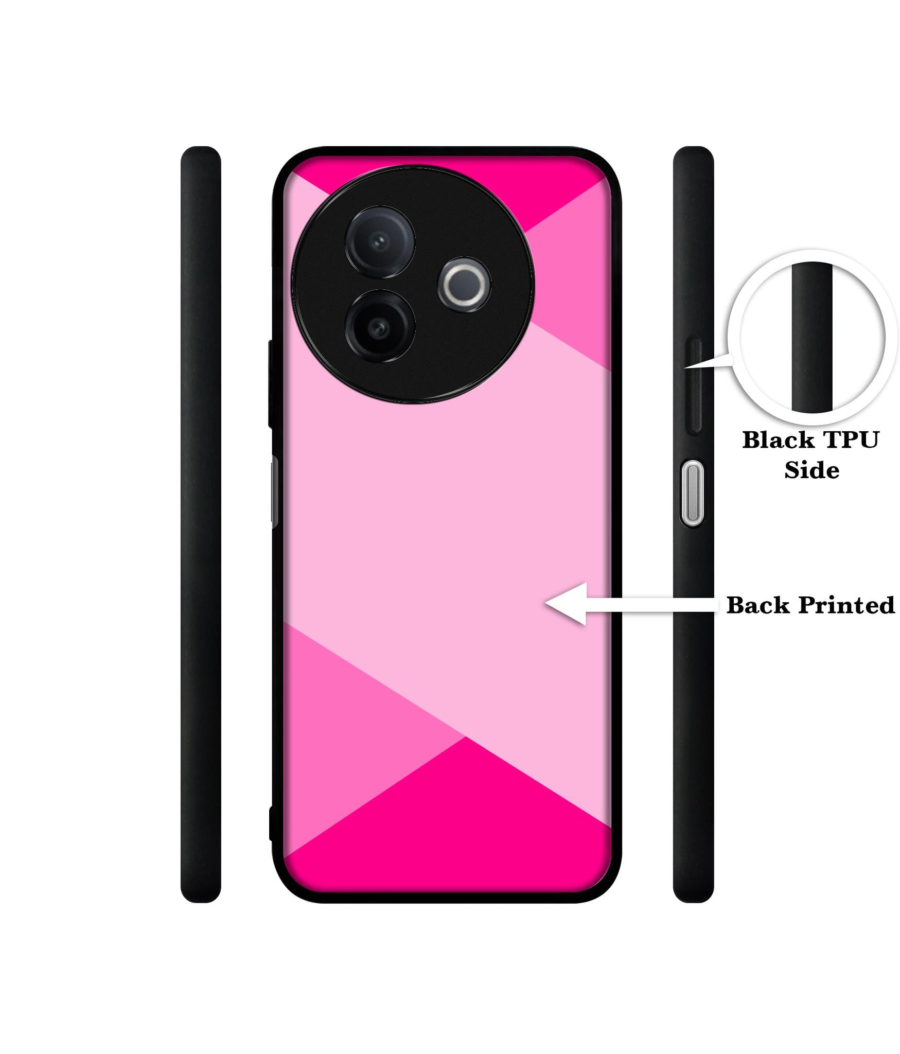 Pink Cross Vector Designer 2D Printed Back Case Cover for Vivo Y39 5G / Y300i 5G