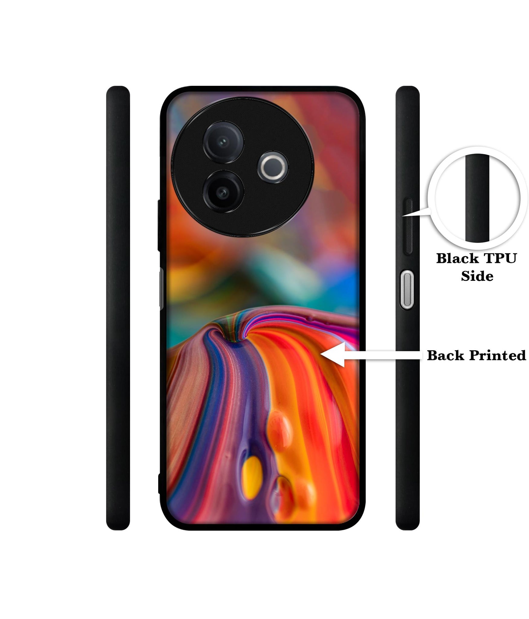 Rainbow Colors Designer 2D Printed Back Case Cover for Vivo Y39 5G / Y300i 5G