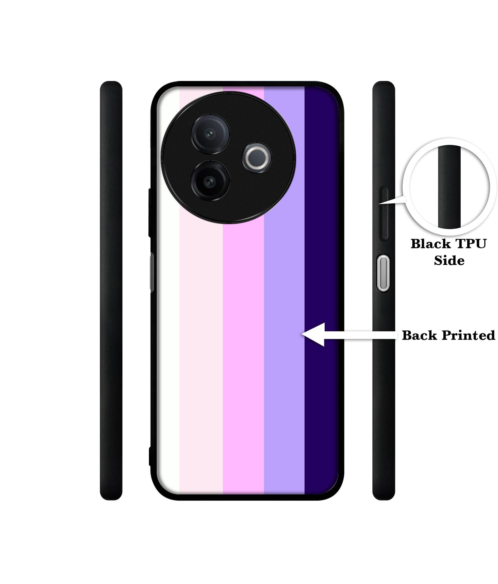Pink and Purple Lines Designer 2D Printed Back Case Cover for Vivo Y39 5G / Y300i 5G
