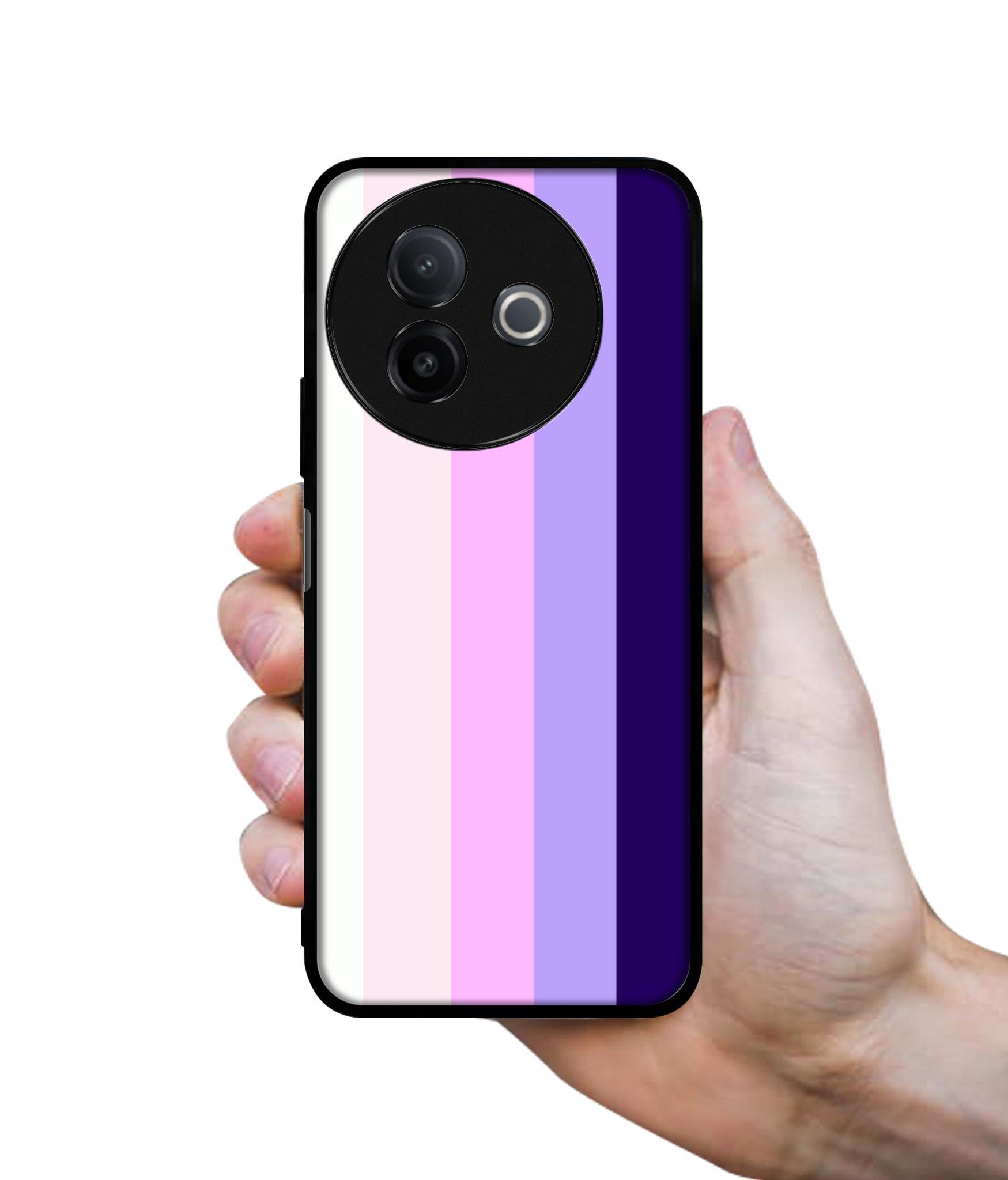 Pink and Purple Lines Designer 2D Printed Back Case Cover for Vivo Y39 5G / Y300i 5G