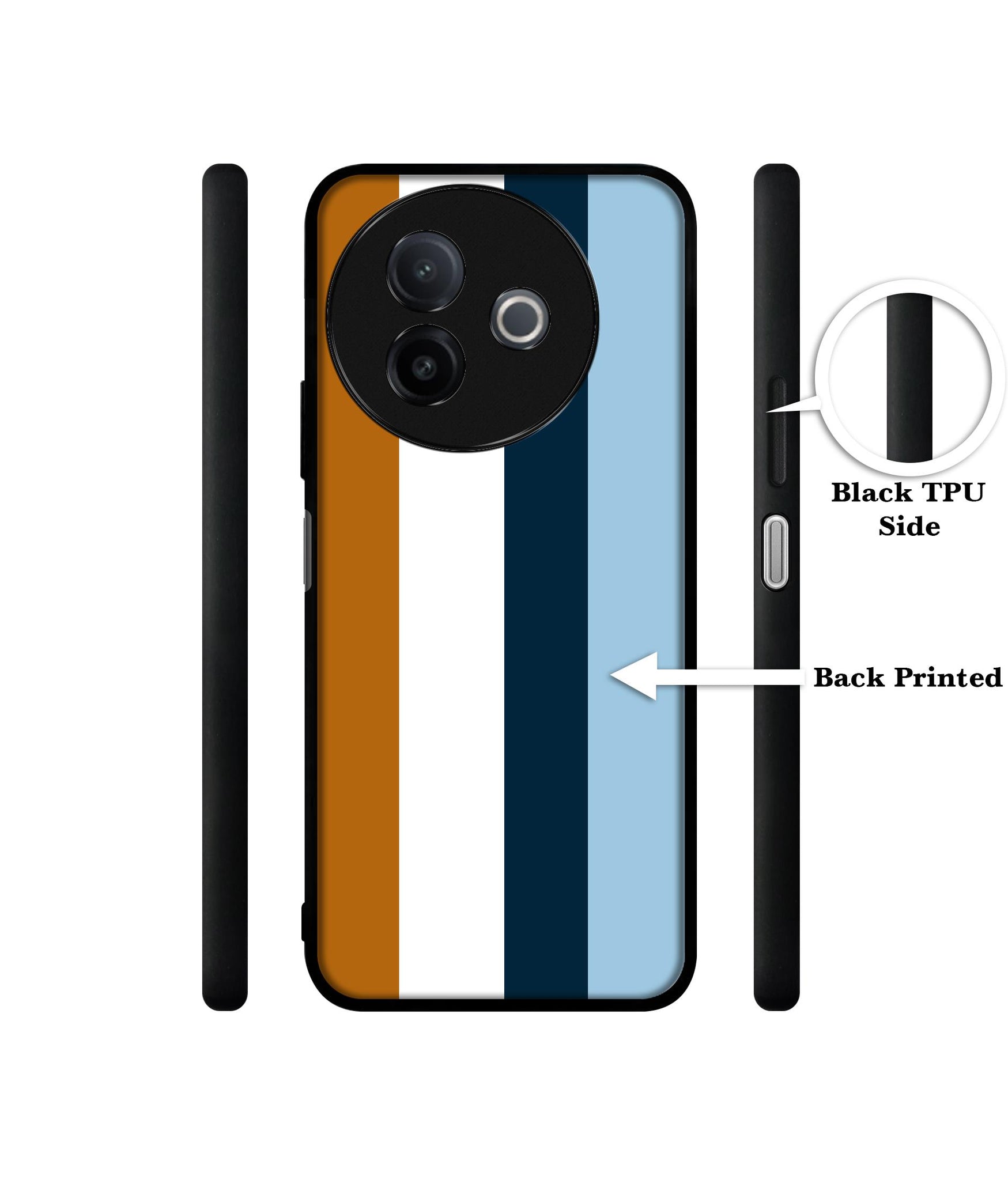 Color Stripes Designer 2D Printed Back Case Cover for Vivo Y39 5G / Y300i 5G