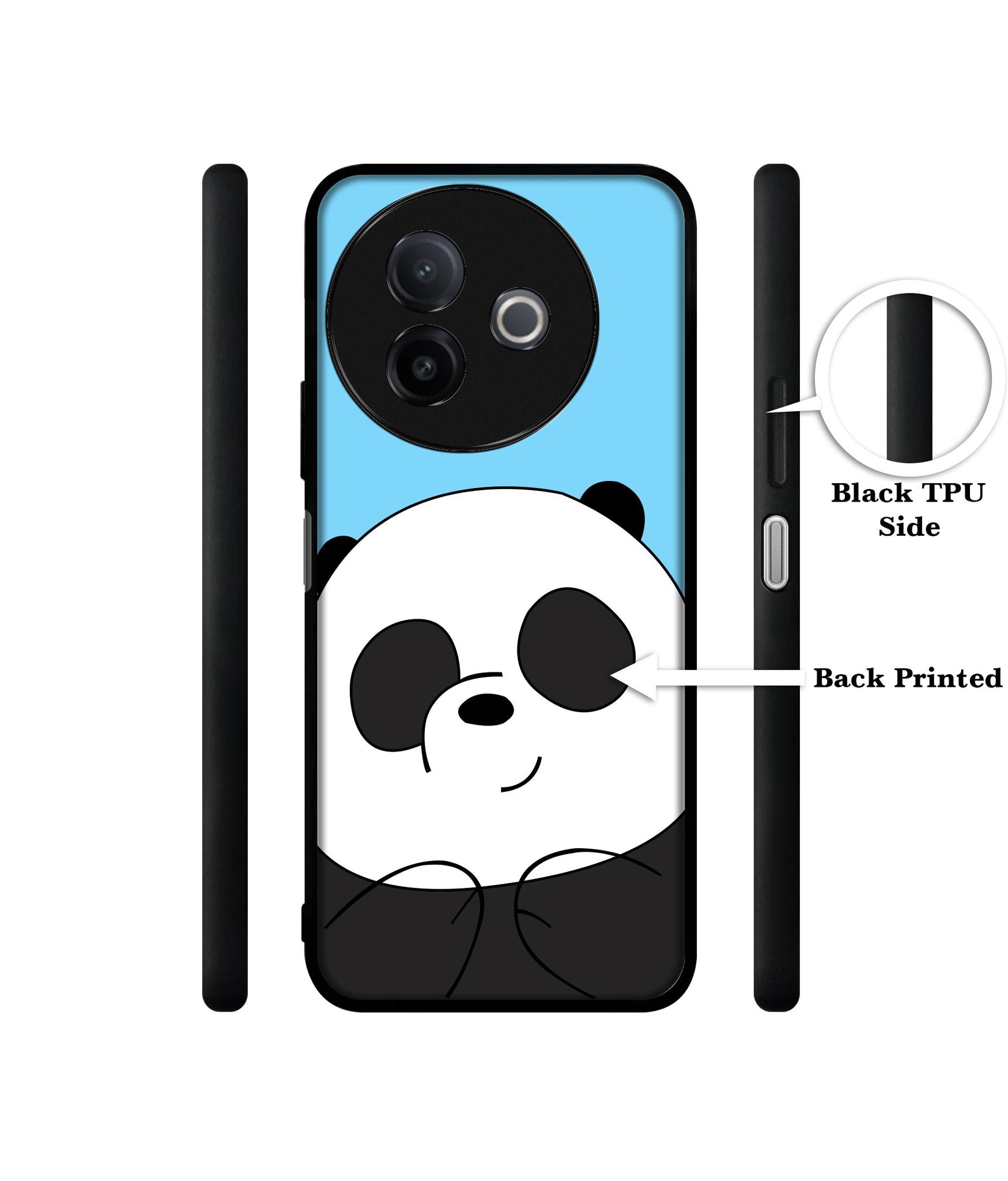 Cute Panda Designer 2D Printed Back Case Cover for Vivo Y39 5G / Y300i 5G