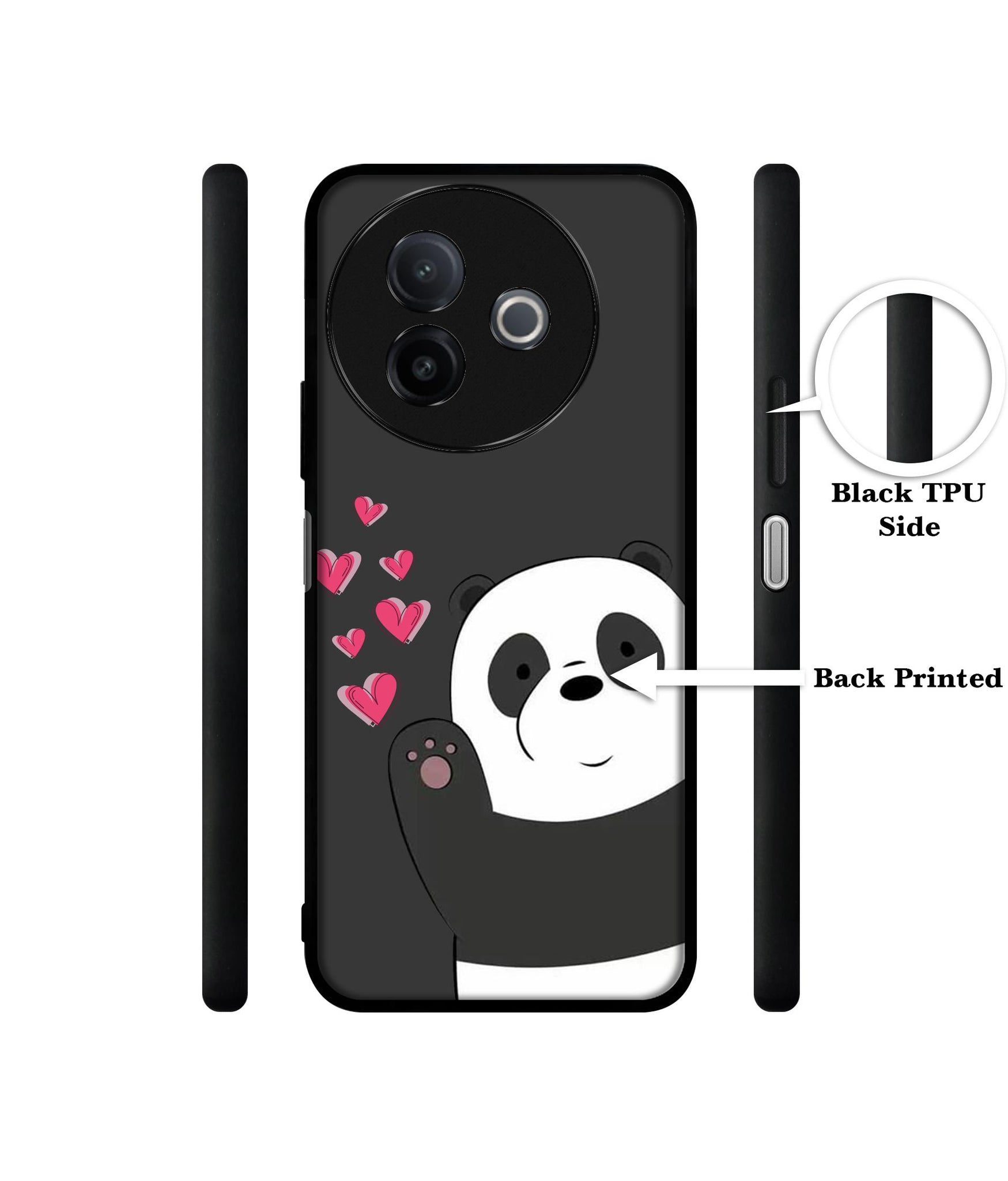 Love Panda Designer 2D Printed Back Case Cover for Vivo Y39 5G / Y300i 5G