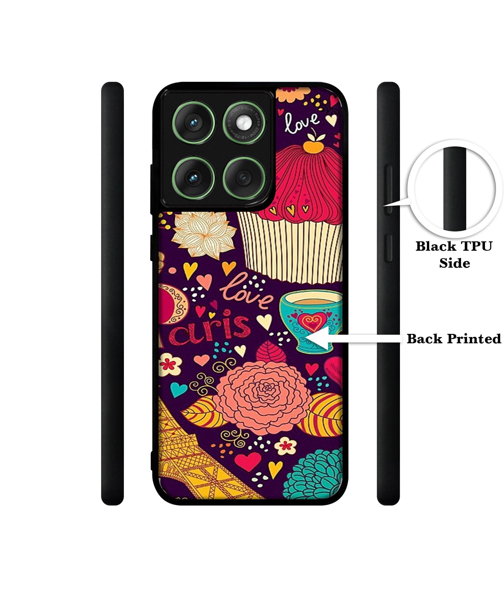 Paris Flower Love Designer 2D Printed Back Case Cover for Motorola Moto Edge 60 5G / Edge 60 Fusion 5G