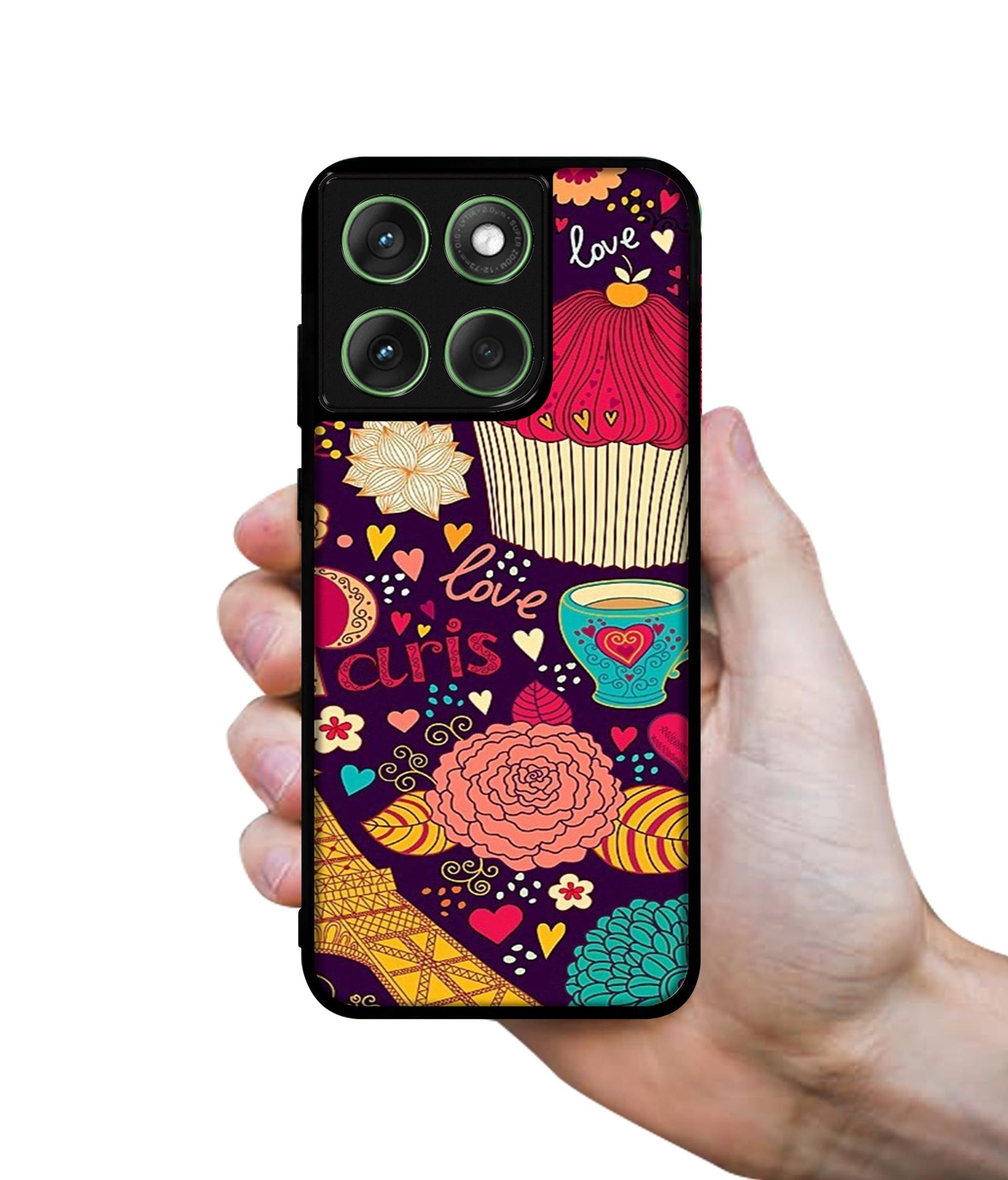 Paris Flower Love Designer 2D Printed Back Case Cover for Motorola Moto Edge 60 5G / Edge 60 Fusion 5G