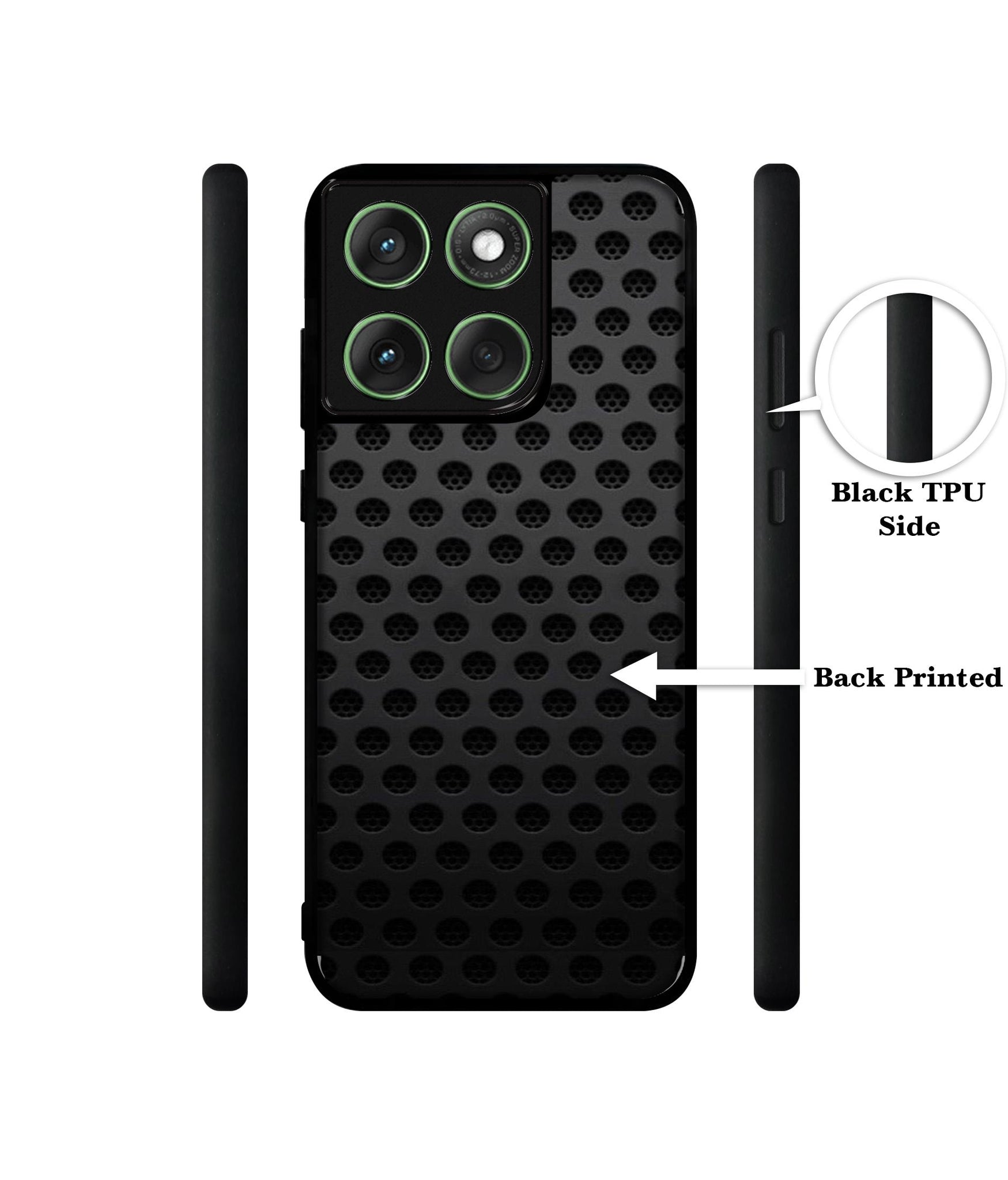 Black Circle Designer 2D Printed Back Case Cover for Motorola Moto Edge 60 5G / Edge 60 Fusion 5G