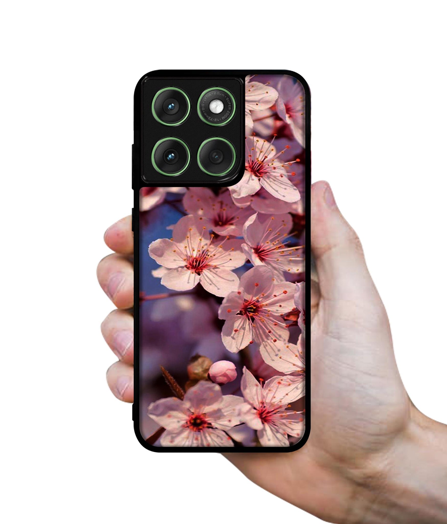 Pink Flowers Pattern Designer 2D Printed Back Case Cover for Motorola Moto Edge 60 5G / Edge 60 Fusion 5G