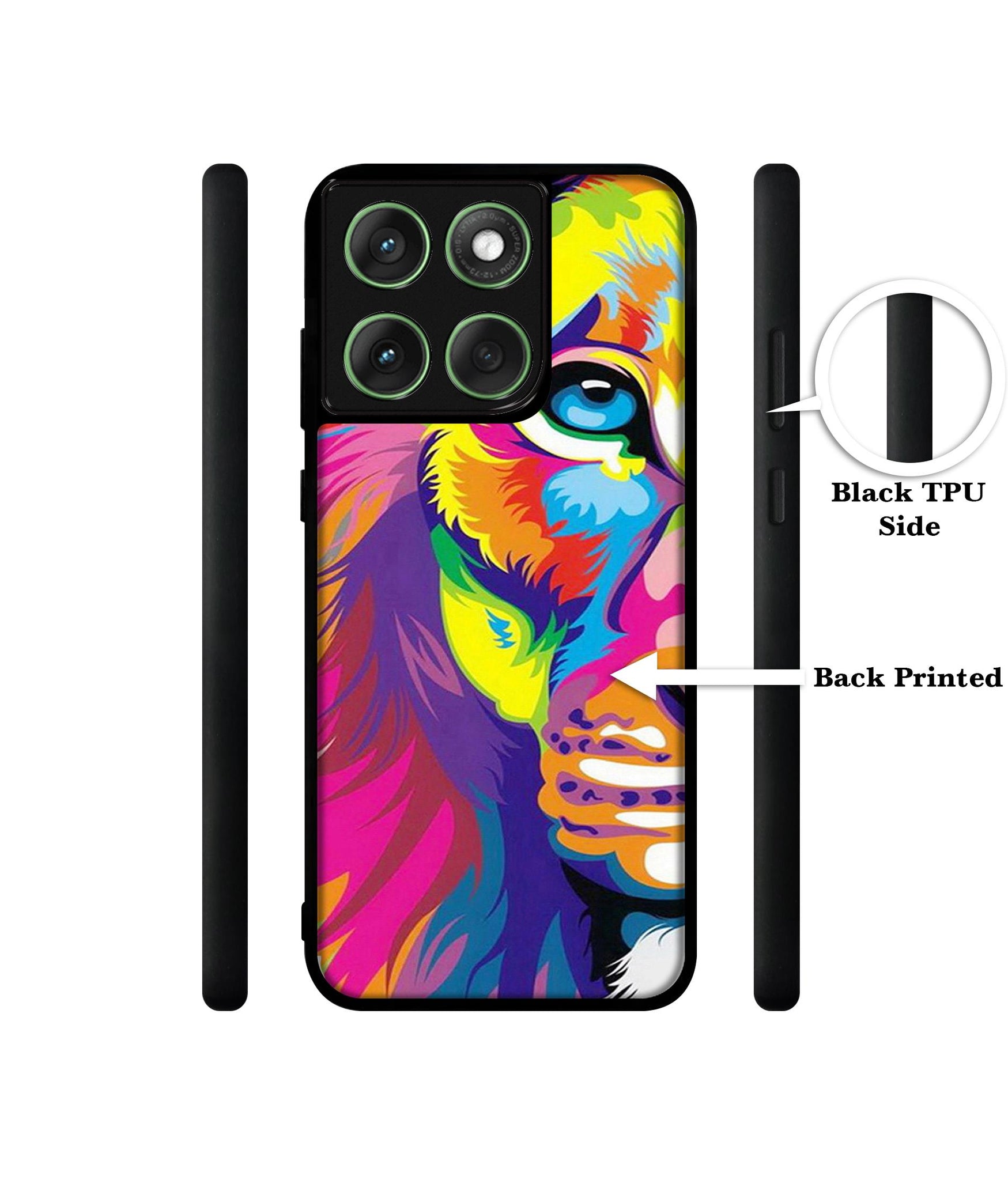 Lion Designer 2D Printed Back Case Cover for Motorola Moto Edge 60 5G / Edge 60 Fusion 5G