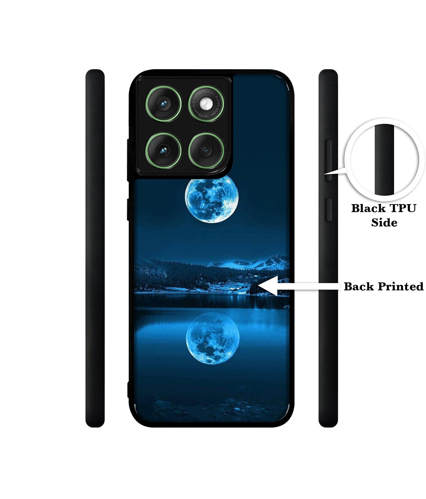 Moon Pattern Print Designer 2D Printed Back Case Cover for Motorola Moto Edge 60 5G / Edge 60 Fusion 5G