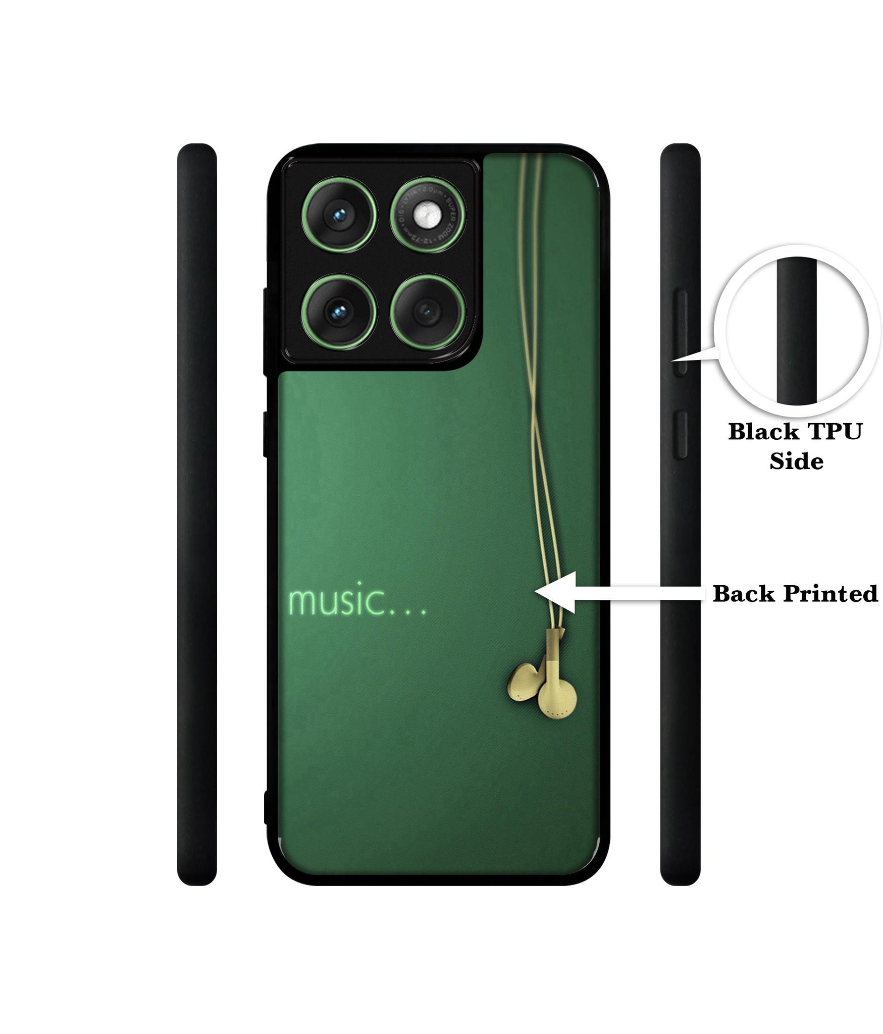 Headphone Music Designer 2D Printed Back Case Cover for Motorola Moto Edge 60 5G / Edge 60 Fusion 5G