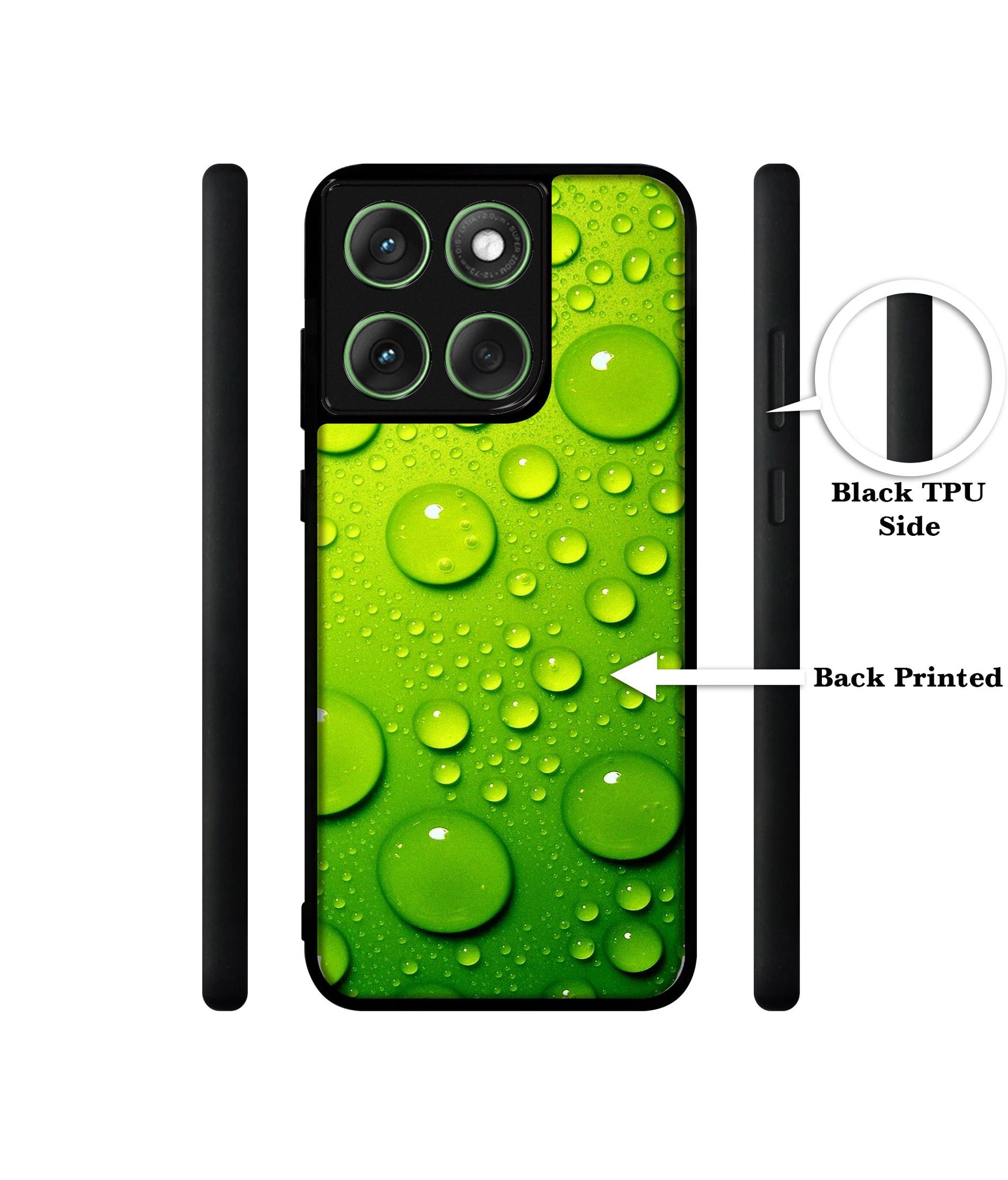 Green Bubbles Designer 2D Printed Back Case Cover for Motorola Moto Edge 60 5G / Edge 60 Fusion 5G