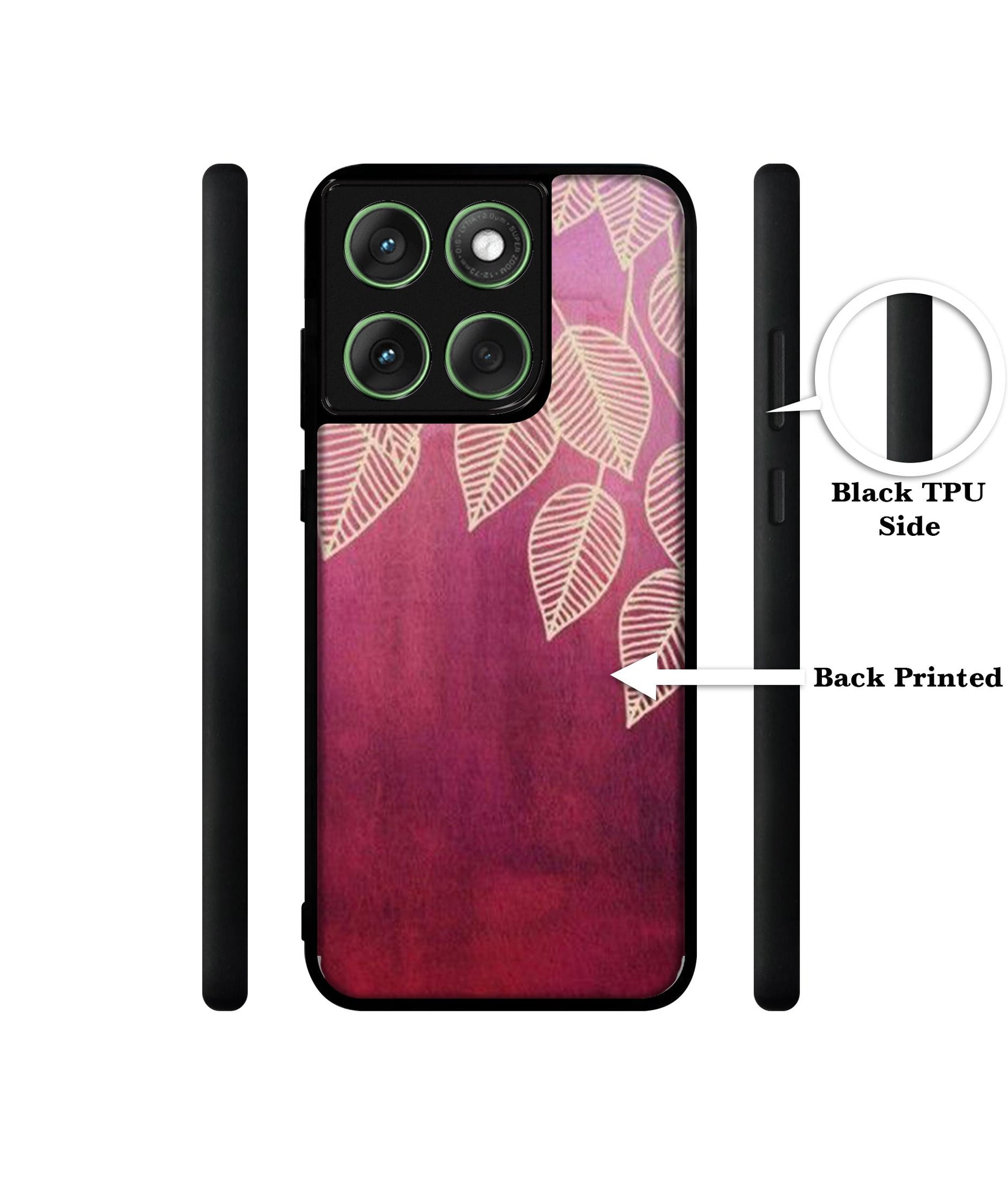 Leaf Pattern Designer 2D Printed Back Case Cover for Motorola Moto Edge 60 5G / Edge 60 Fusion 5G
