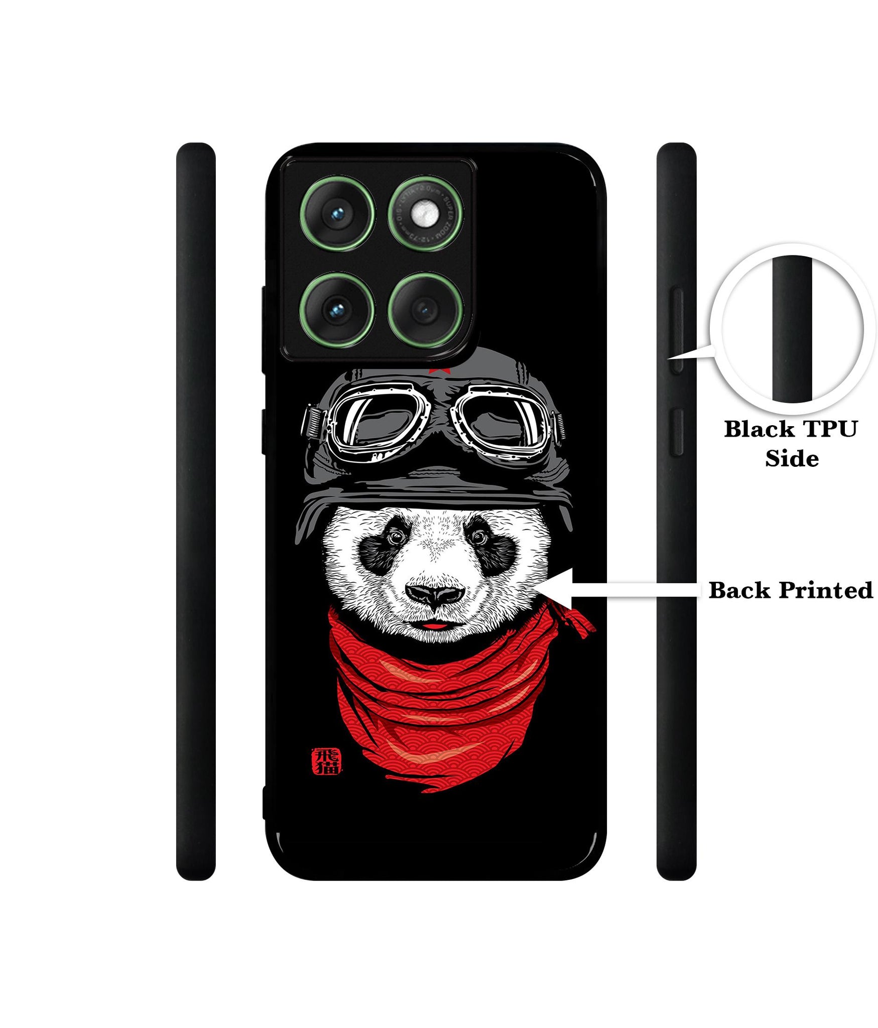 Biker Panda Designer 2D Printed Back Case Cover for Motorola Moto Edge 60 5G / Edge 60 Fusion 5G