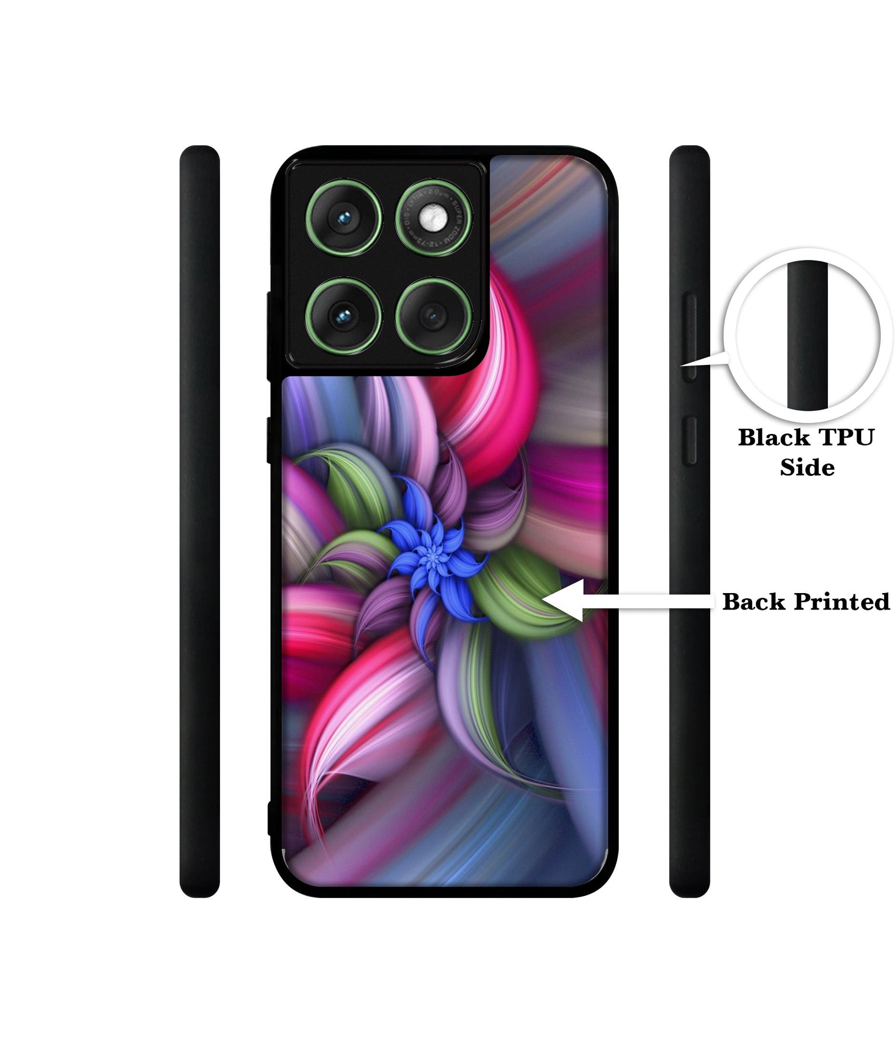 Colorful Flower Designer 2D Printed Back Case Cover for Motorola Moto Edge 60 5G / Edge 60 Fusion 5G