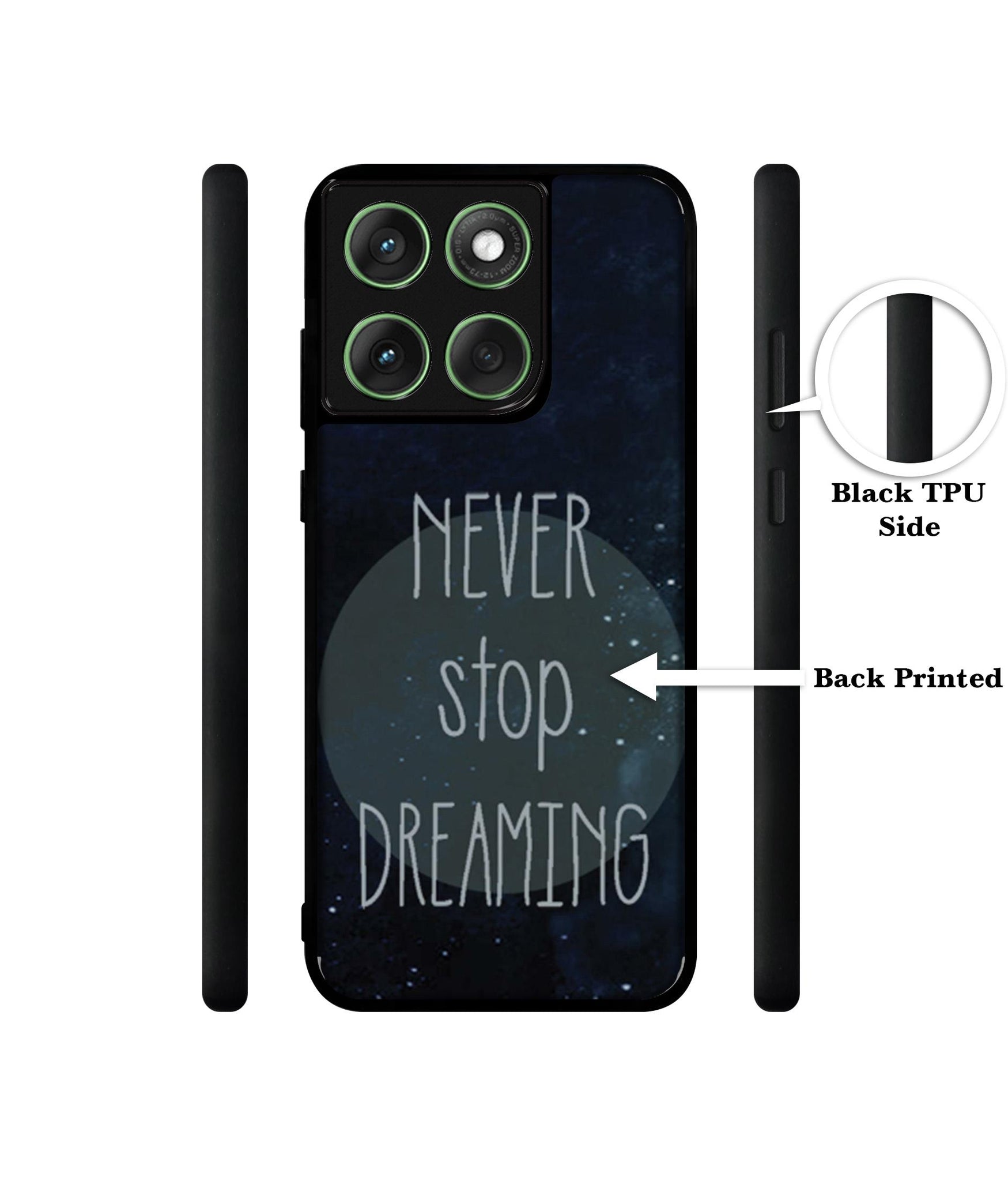Never Stop Dreaming Designer 2D Printed Back Case Cover for Motorola Moto Edge 60 5G / Edge 60 Fusion 5G