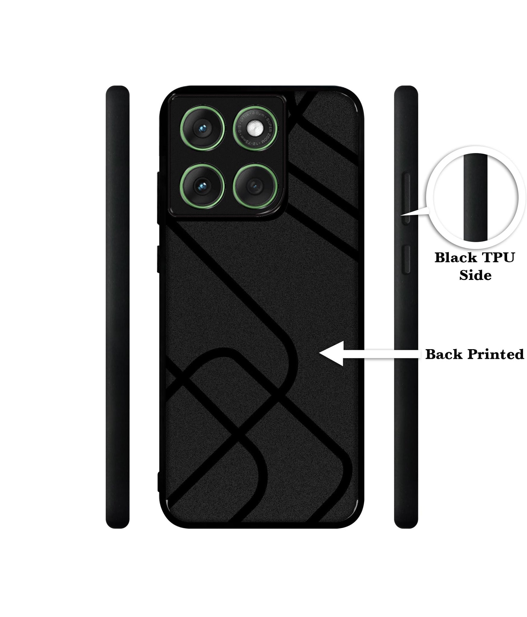 Zig-Zag Black Line Designer 2D Printed Back Case Cover for Motorola Moto Edge 60 5G / Edge 60 Fusion 5G