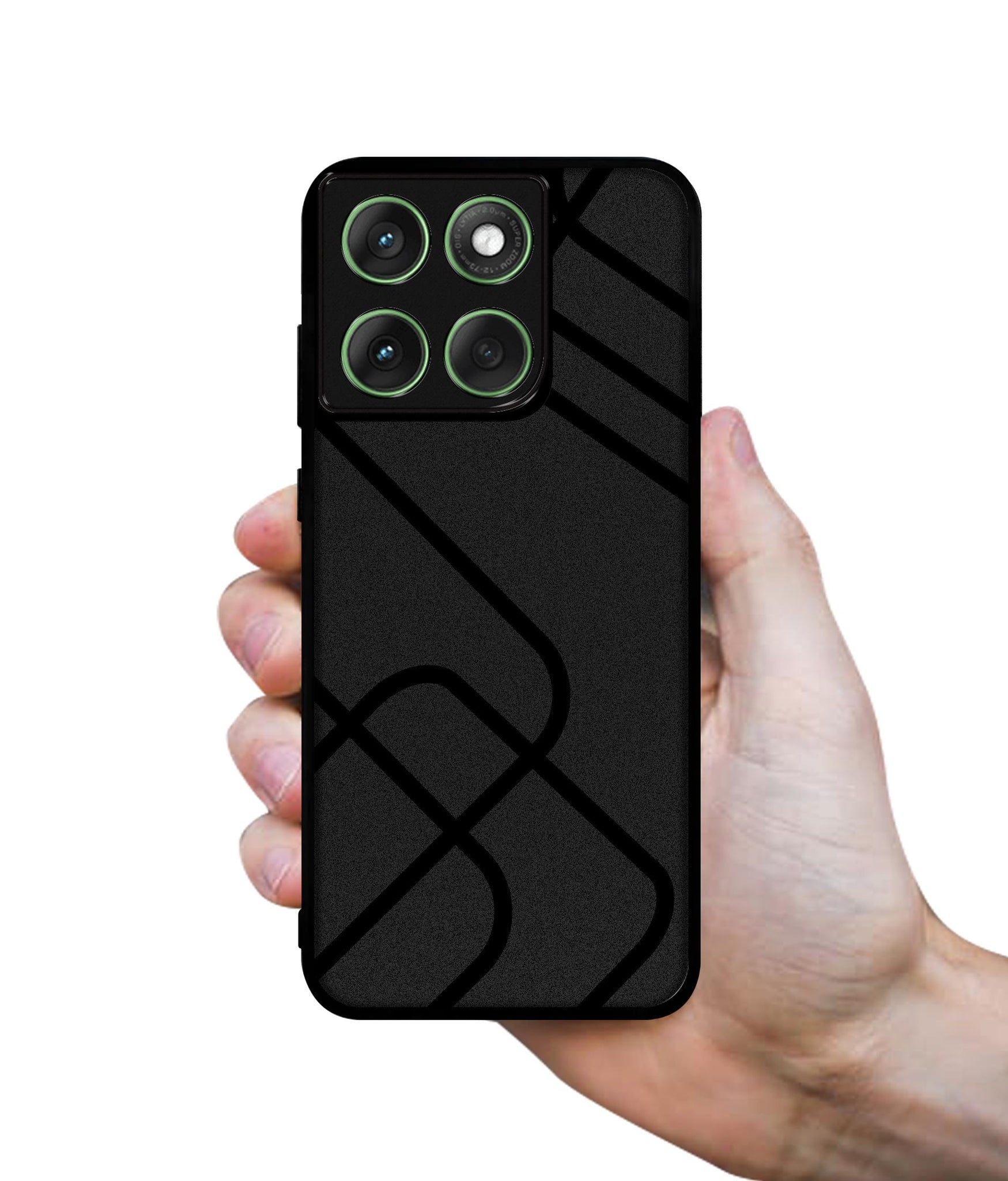 Zig-Zag Black Line Designer 2D Printed Back Case Cover for Motorola Moto Edge 60 5G / Edge 60 Fusion 5G