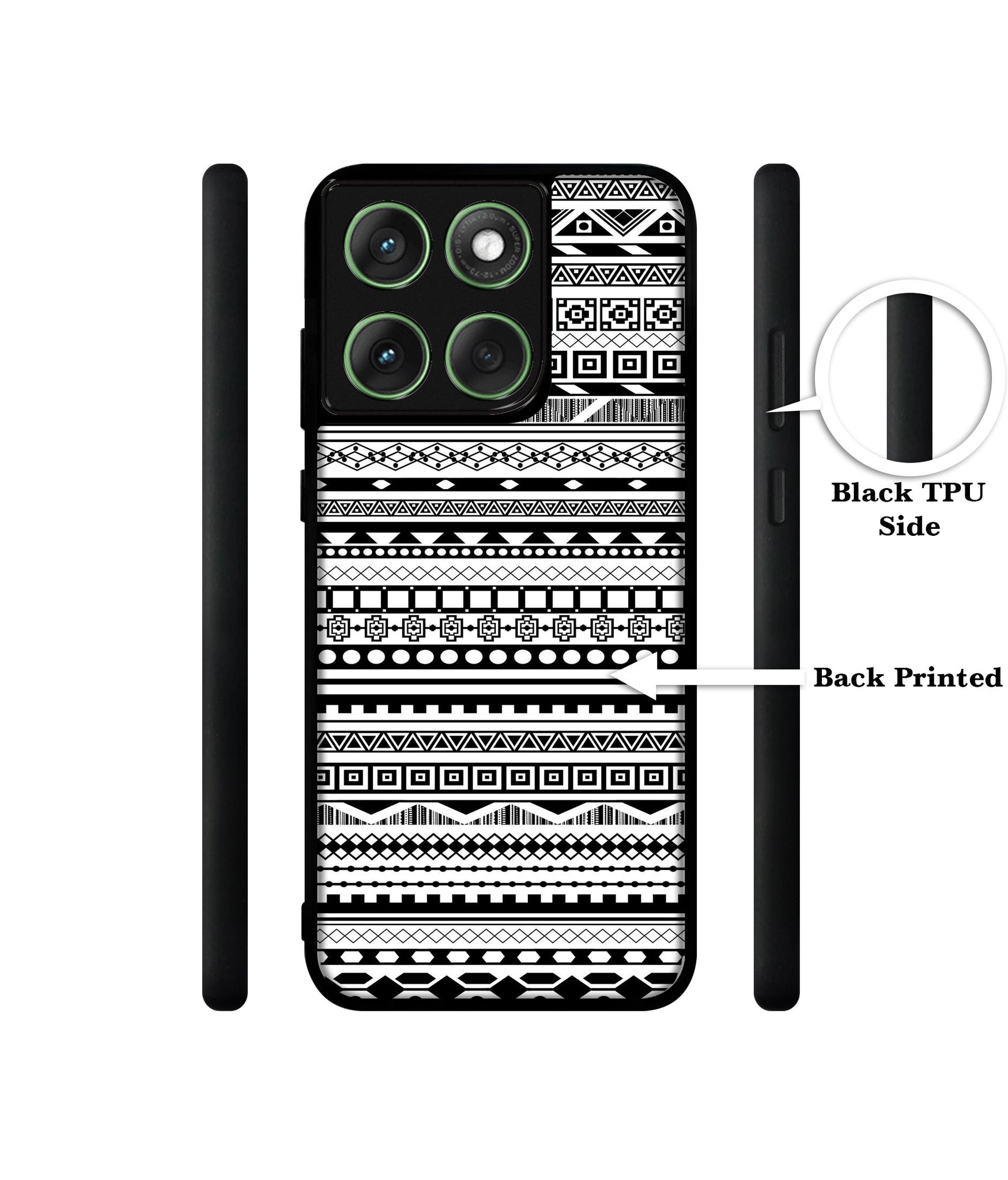 Black & White Patterns Designer 2D Printed Back Case Cover for Motorola Moto Edge 60 5G / Edge 60 Fusion 5G