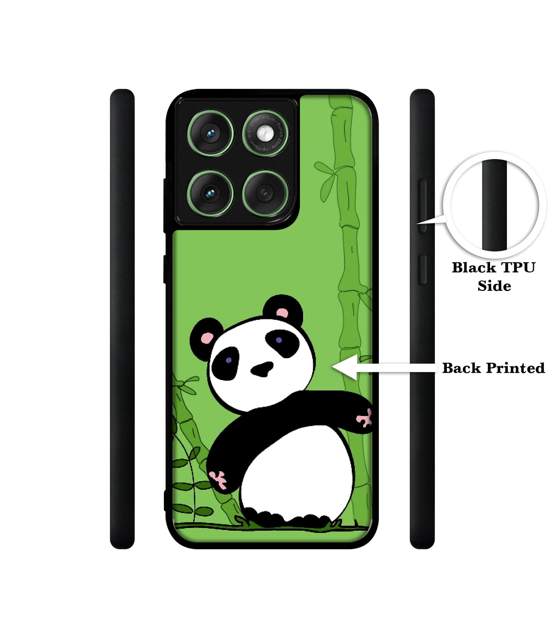 Panda with Bamboo Designer 2D Printed Back Case Cover for Motorola Moto Edge 60 5G / Edge 60 Fusion 5G