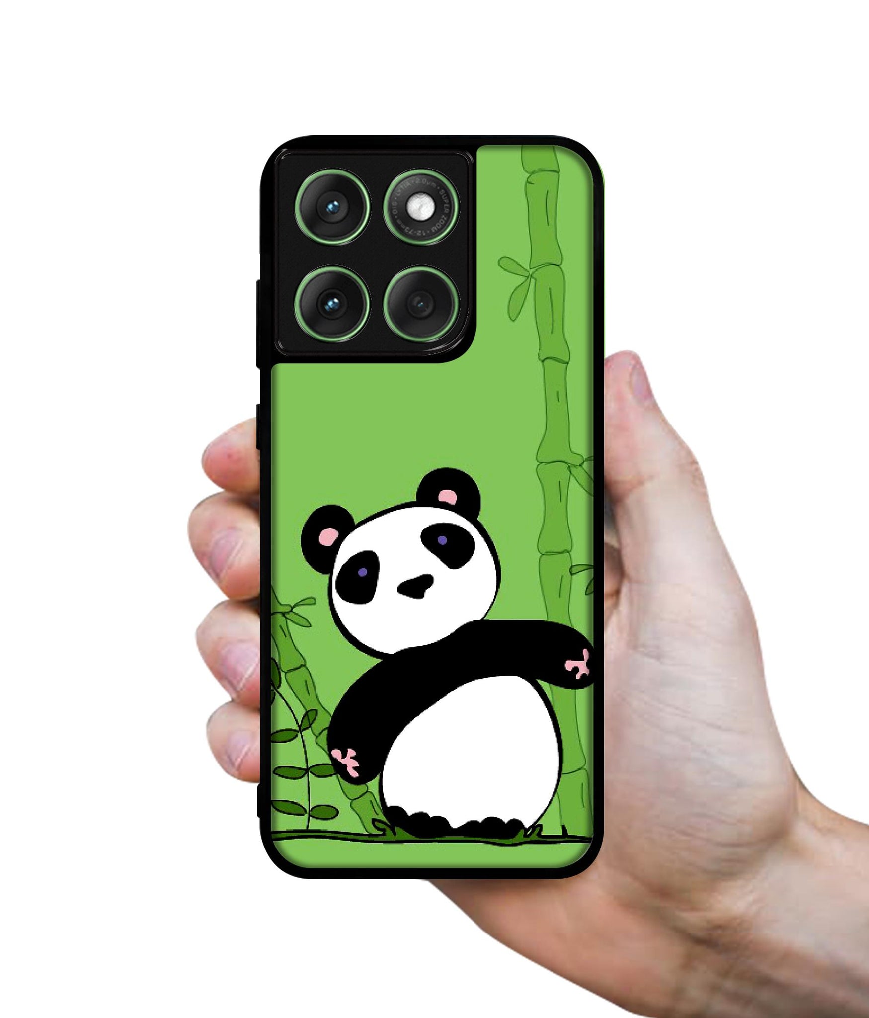Panda with Bamboo Designer 2D Printed Back Case Cover for Motorola Moto Edge 60 5G / Edge 60 Fusion 5G