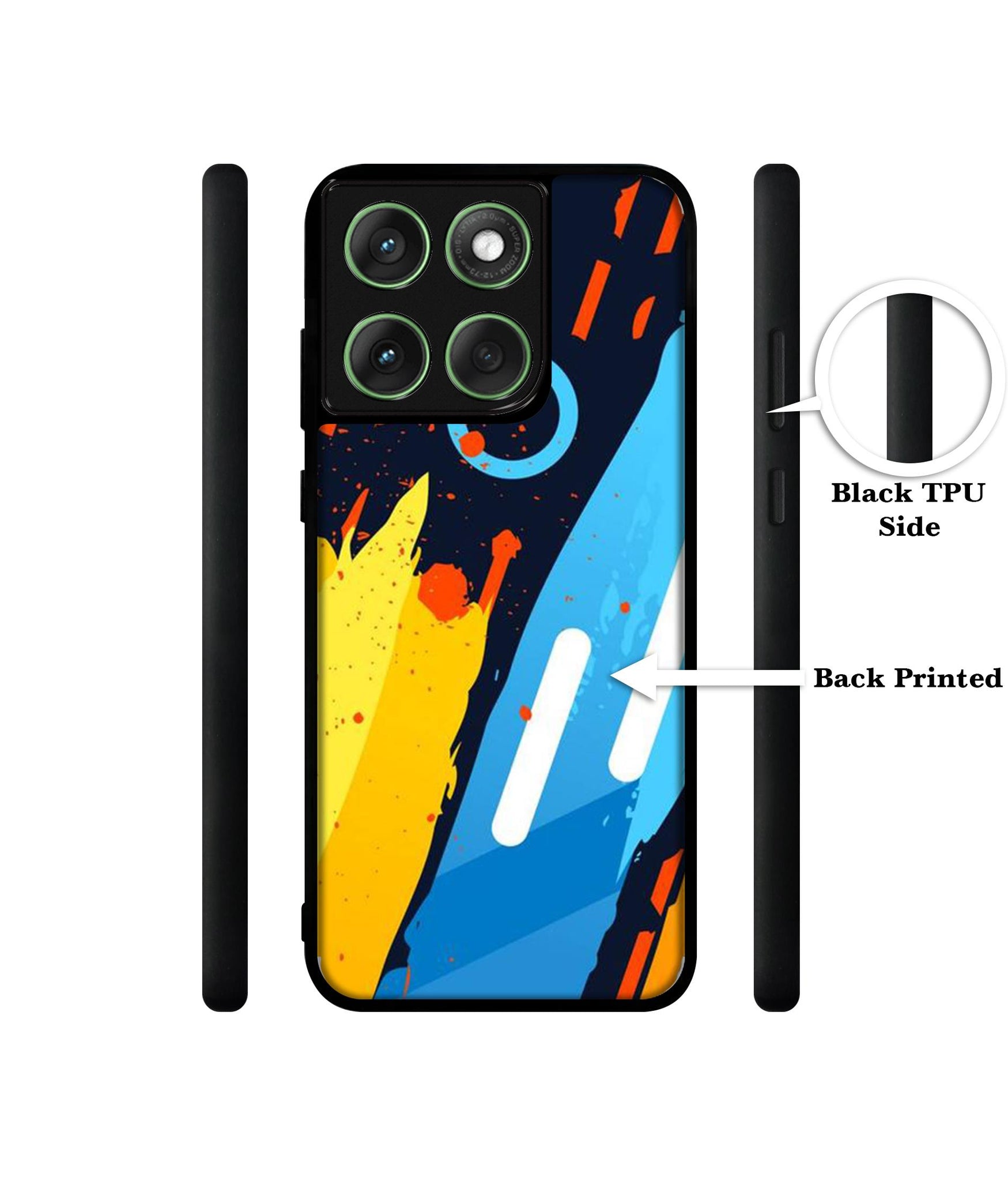 Abstract Stripes Geometric Figures Designer 2D Printed Back Case Cover for Motorola Moto Edge 60 5G / Edge 60 Fusion 5G