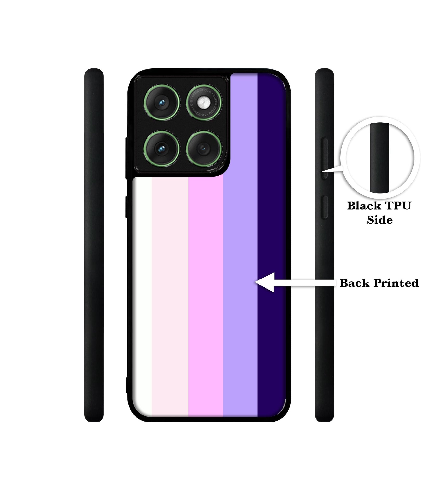 Pink and Purple Lines Designer 2D Printed Back Case Cover for Motorola Moto Edge 60 5G / Edge 60 Fusion 5G