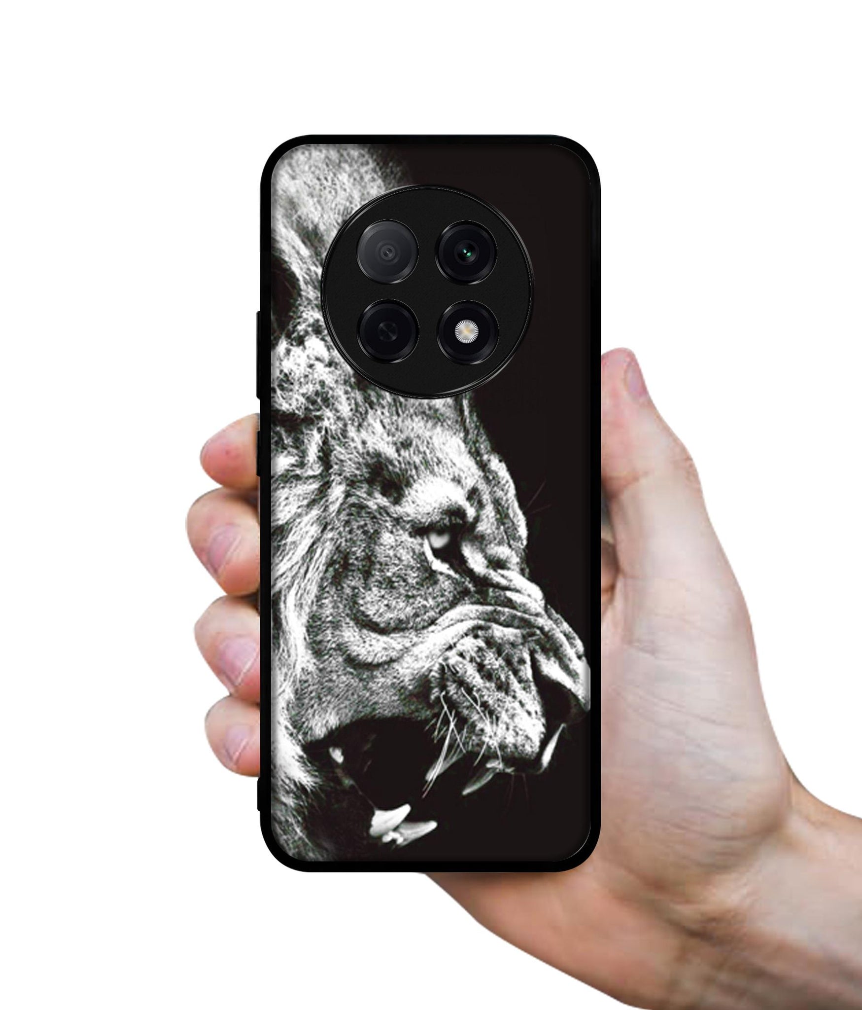 Angry Lion Designer 2D Printed Back Case Cover for Oppo F29 Pro 5G