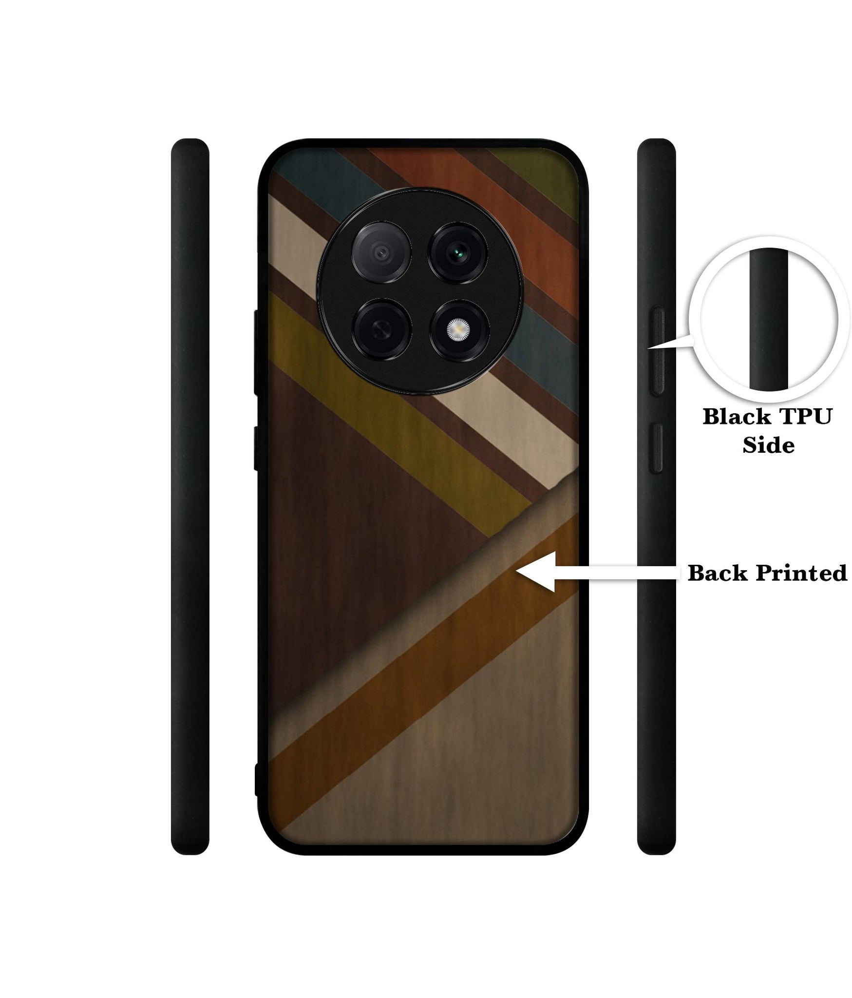 Colorful Wooden Pattern Designer 2D Printed Back Case Cover for Oppo F29 Pro 5G