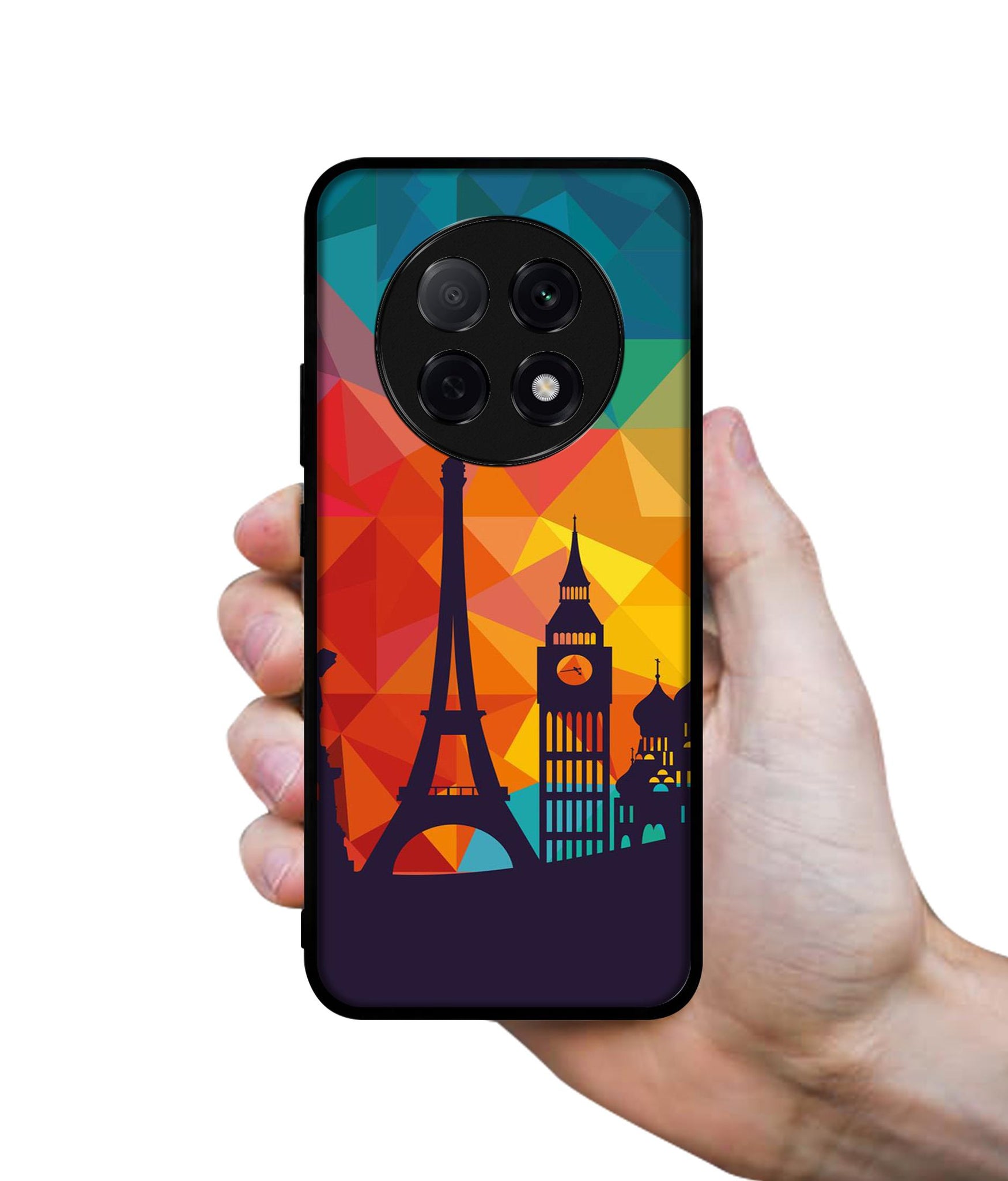Colored Paris Designer 2D Printed Back Case Cover for Oppo F29 Pro 5G