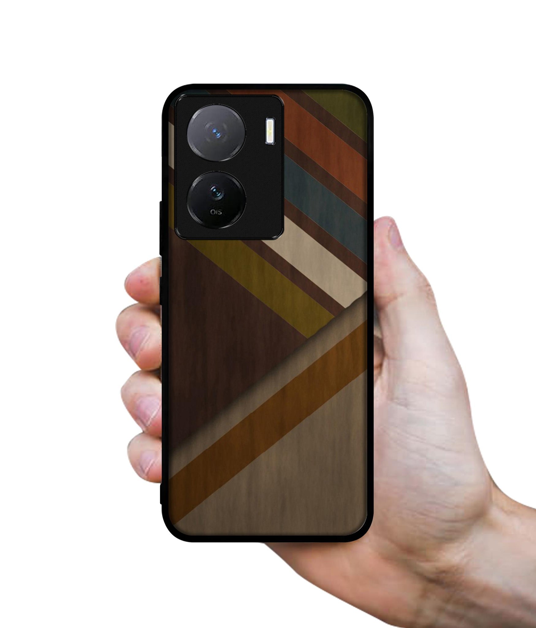 Colorful Wooden Pattern Designer 2D Printed Back Case Cover for iQOO Z7 5G / iQOO Z7s 5G