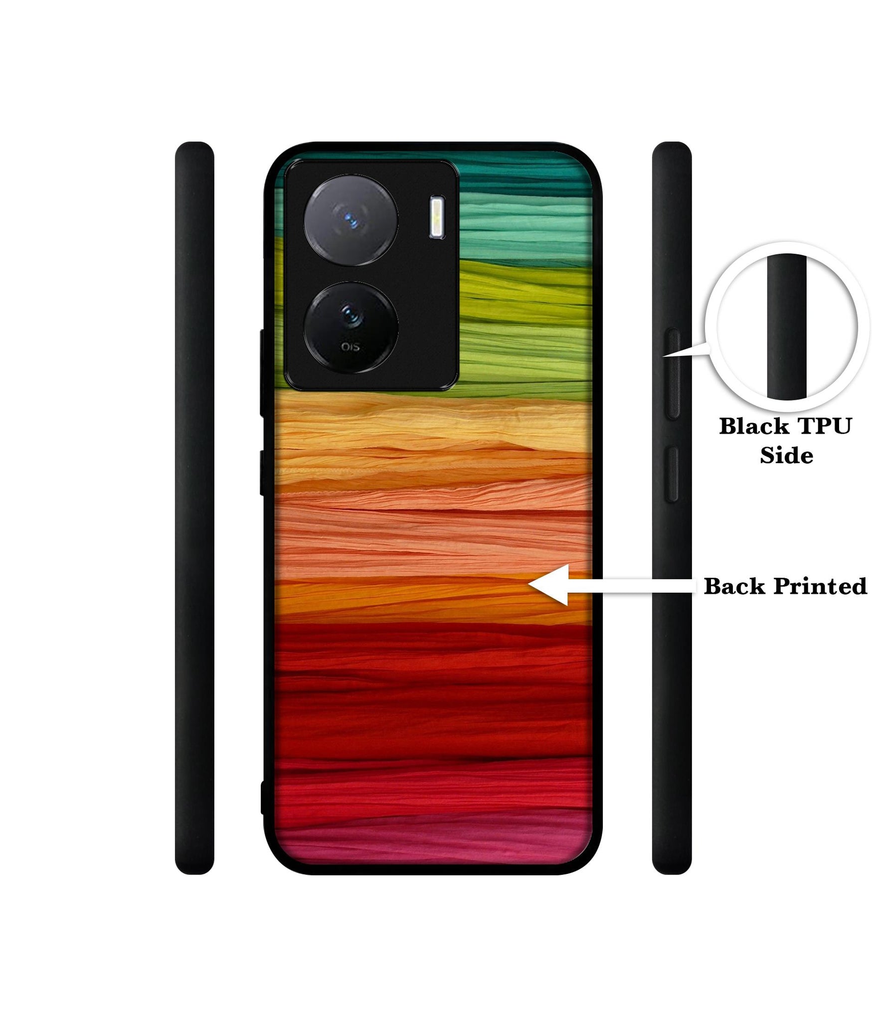 Colorful Thread Designer 2D Printed Back Case Cover for iQOO Z7 5G / iQOO Z7s 5G