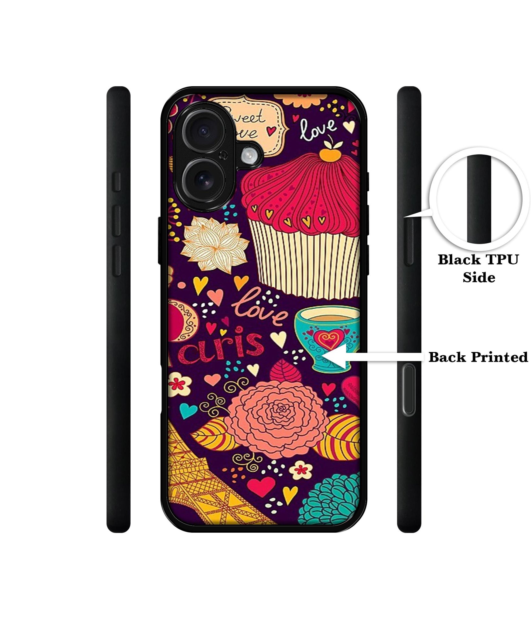 Paris Flower Love Designer 2D Printed Back Case Cover for Apple iPhone 17