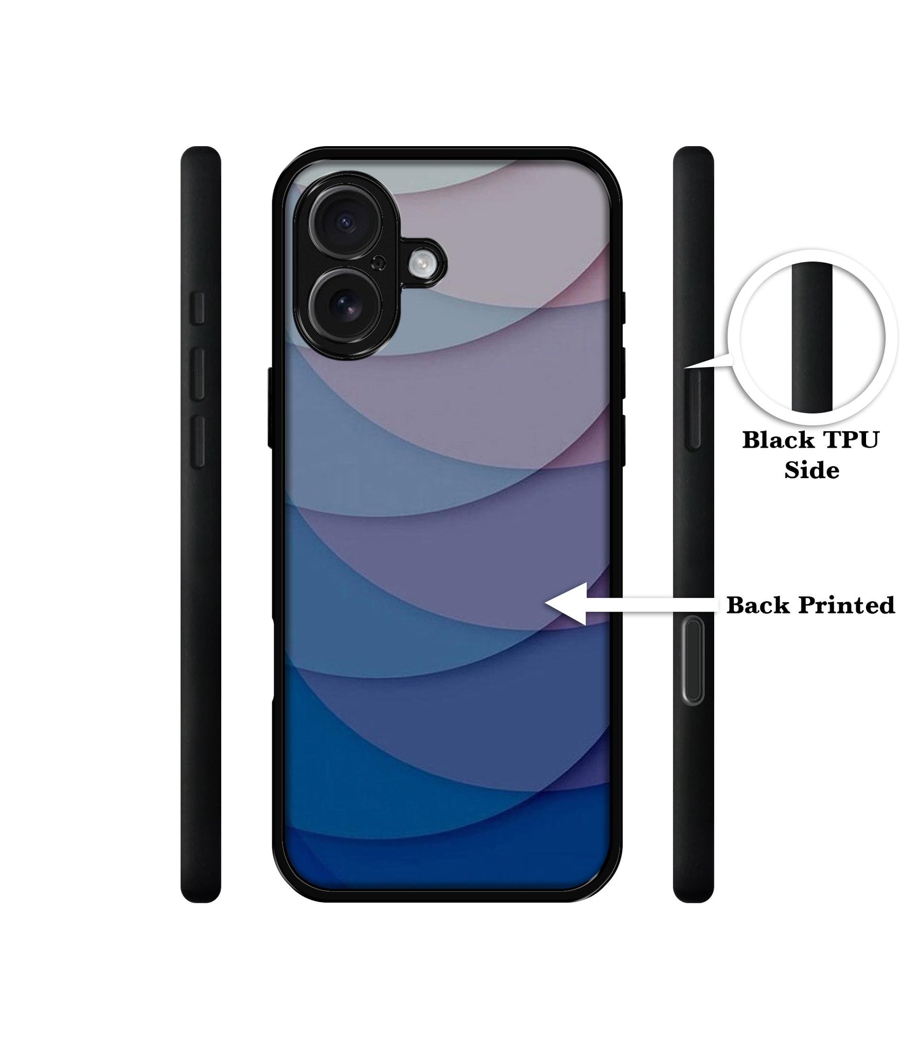 Waves Pattern Print Designer 2D Printed Back Case Cover for Apple iPhone 17