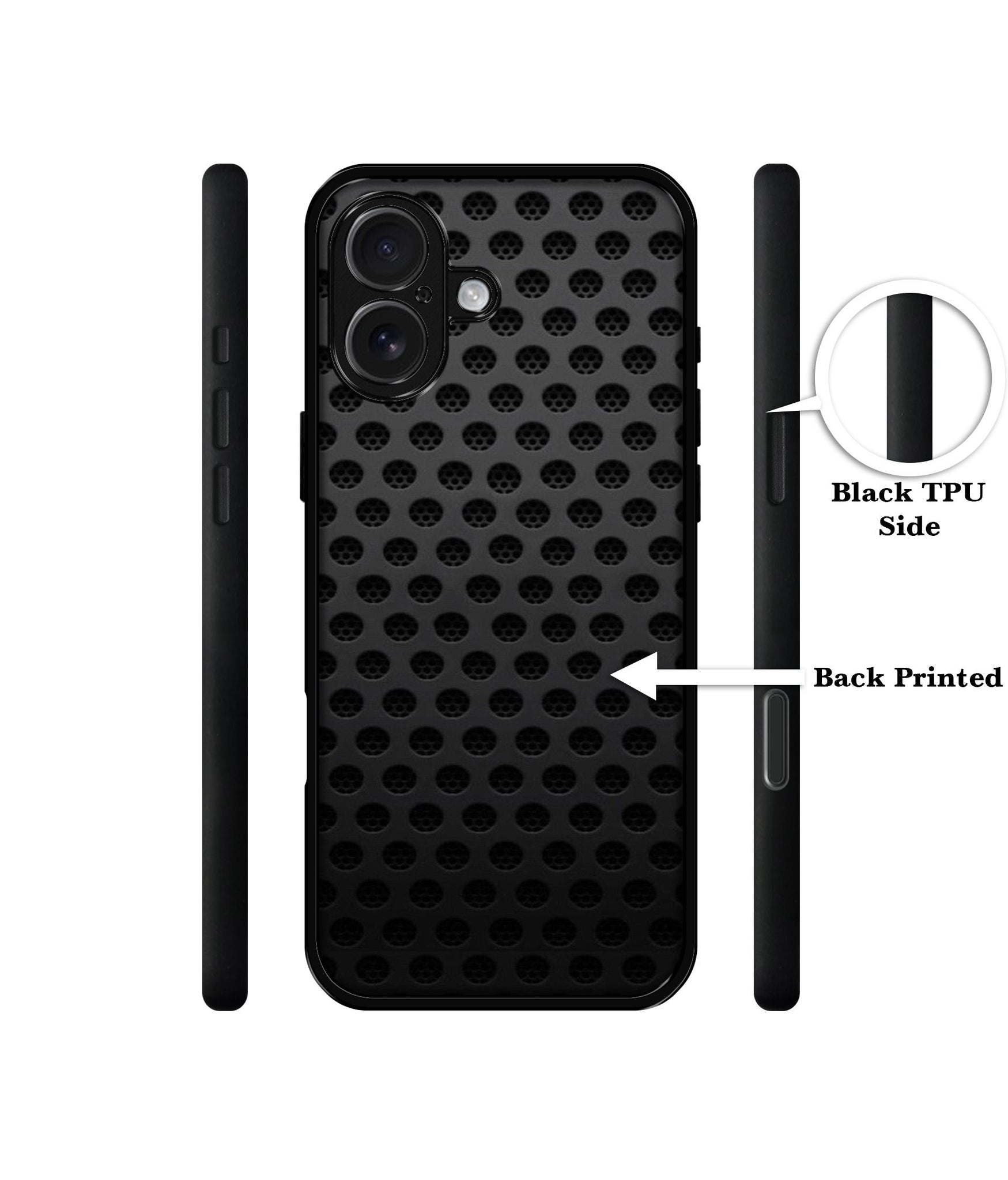 Black Circle Designer 2D Printed Back Case Cover for Apple iPhone 17