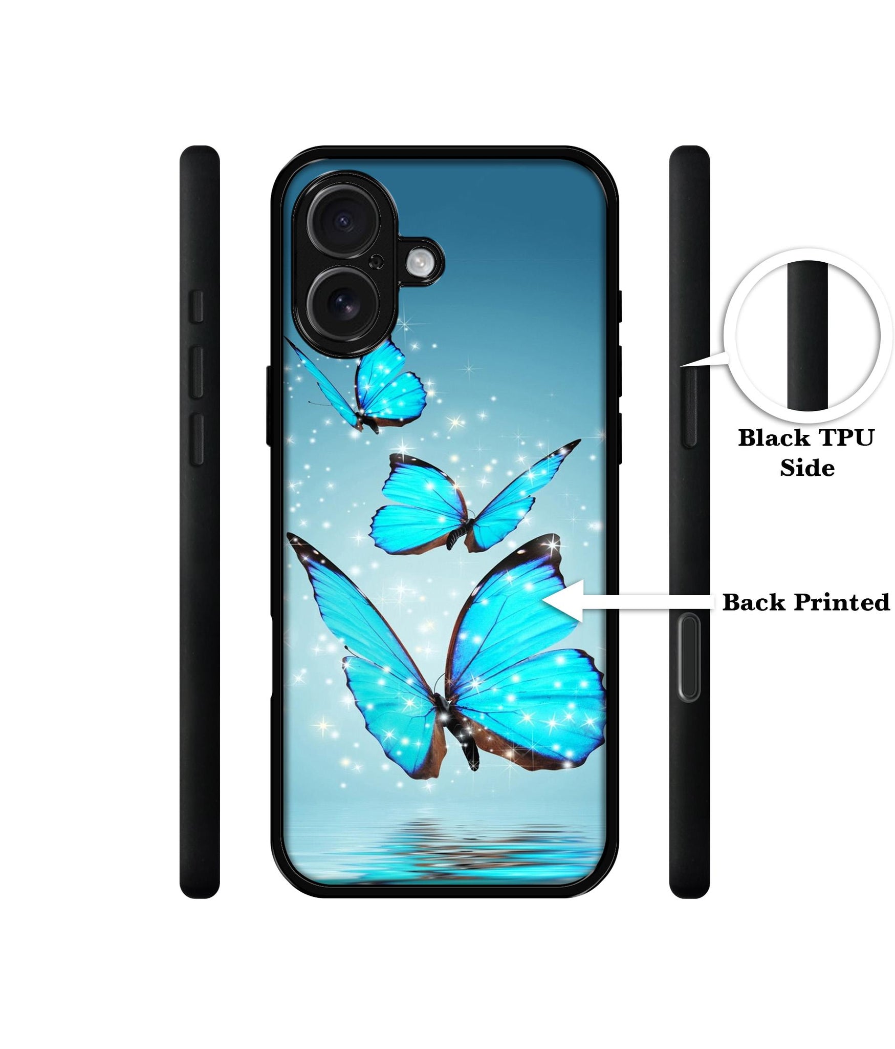 Flying Butterflies Designer 2D Printed Back Case Cover for Apple iPhone 17