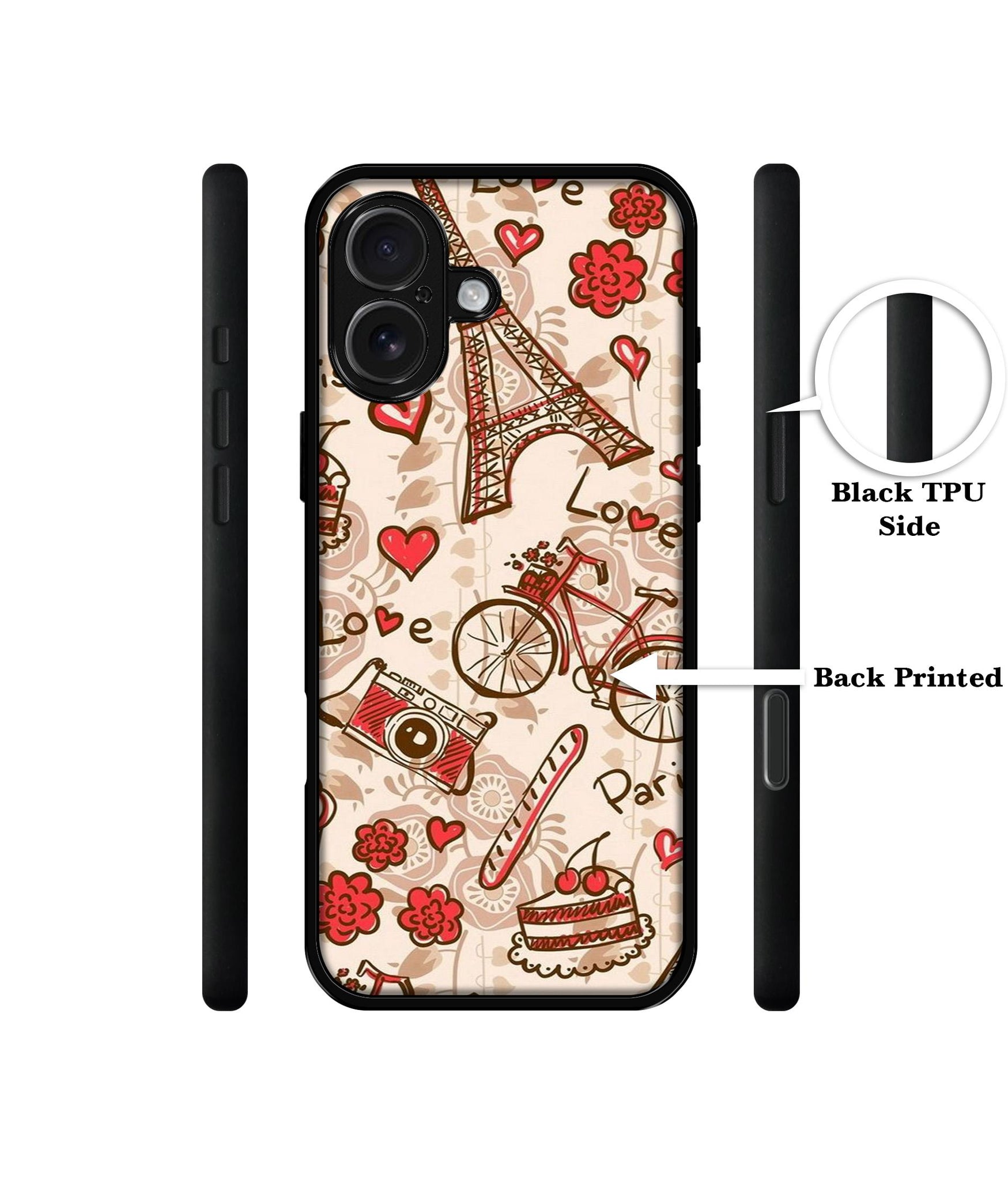 Vintage Paris Designer 2D Printed Back Case Cover for Apple iPhone 17