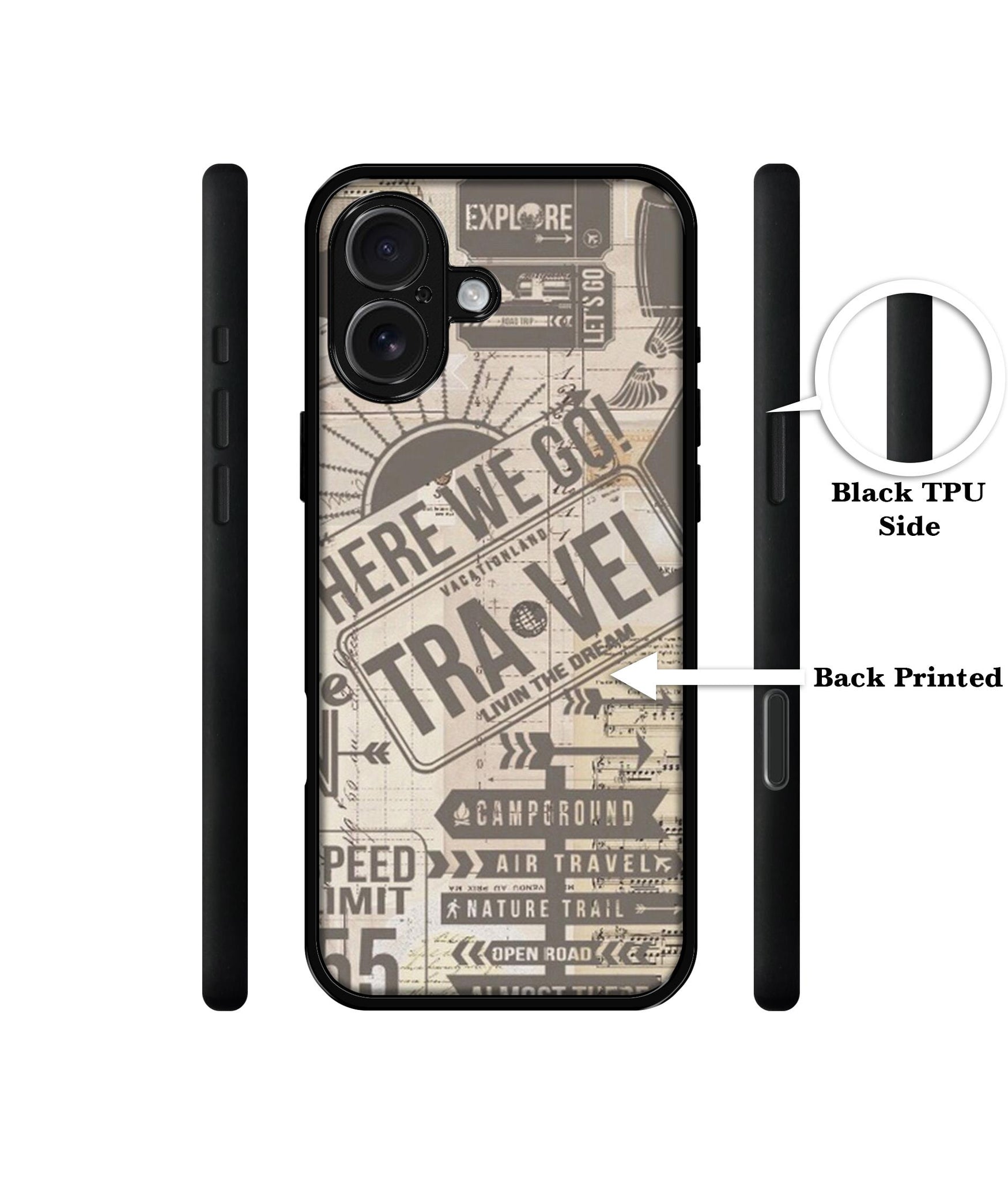 Travel Designer 2D Printed Back Case Cover for Apple iPhone 17