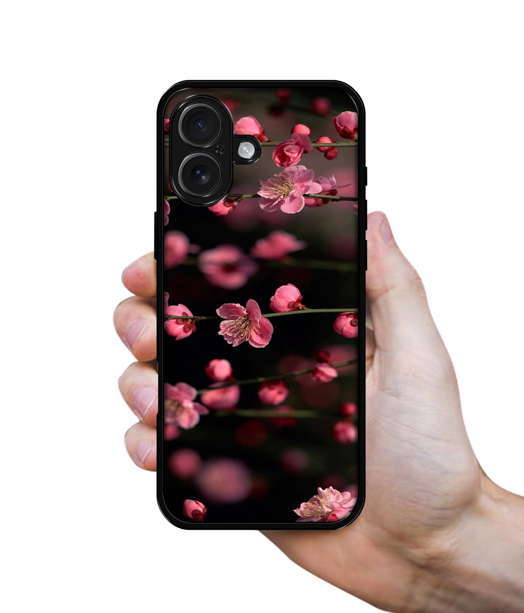 Pink Flowers Designer 2D Printed Back Case Cover for Apple iPhone 17
