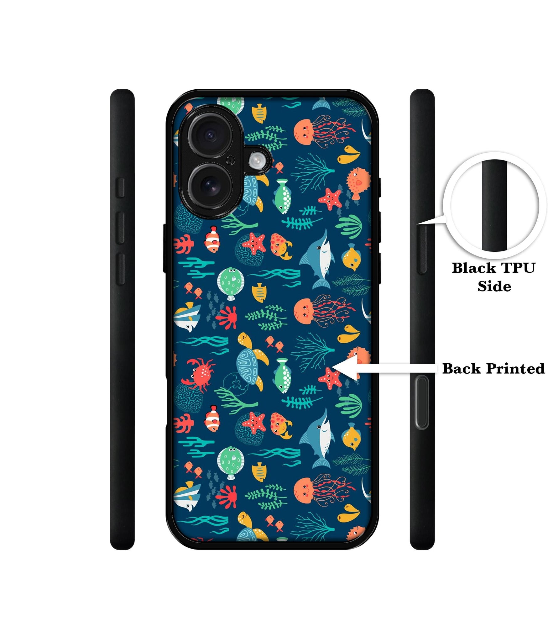 Aquarium Texture Designer 2D Printed Back Case Cover for Apple iPhone 17
