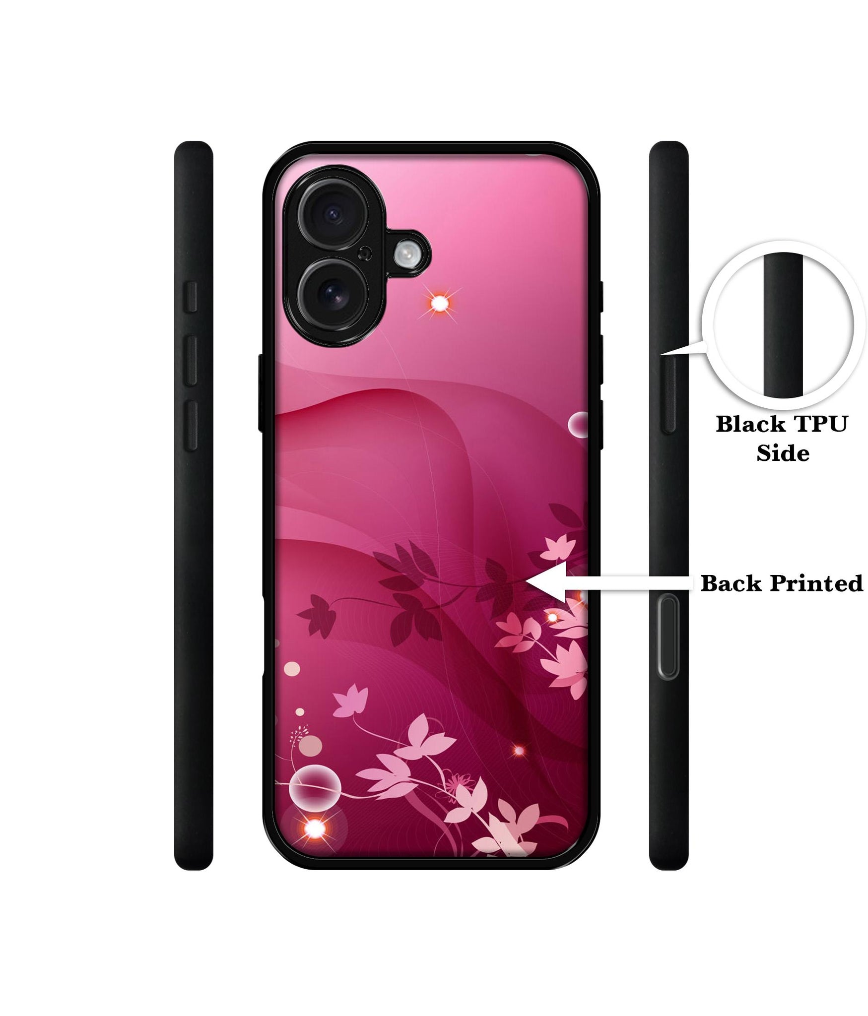 Pink Abstract Designer 2D Printed Back Case Cover for Apple iPhone 17