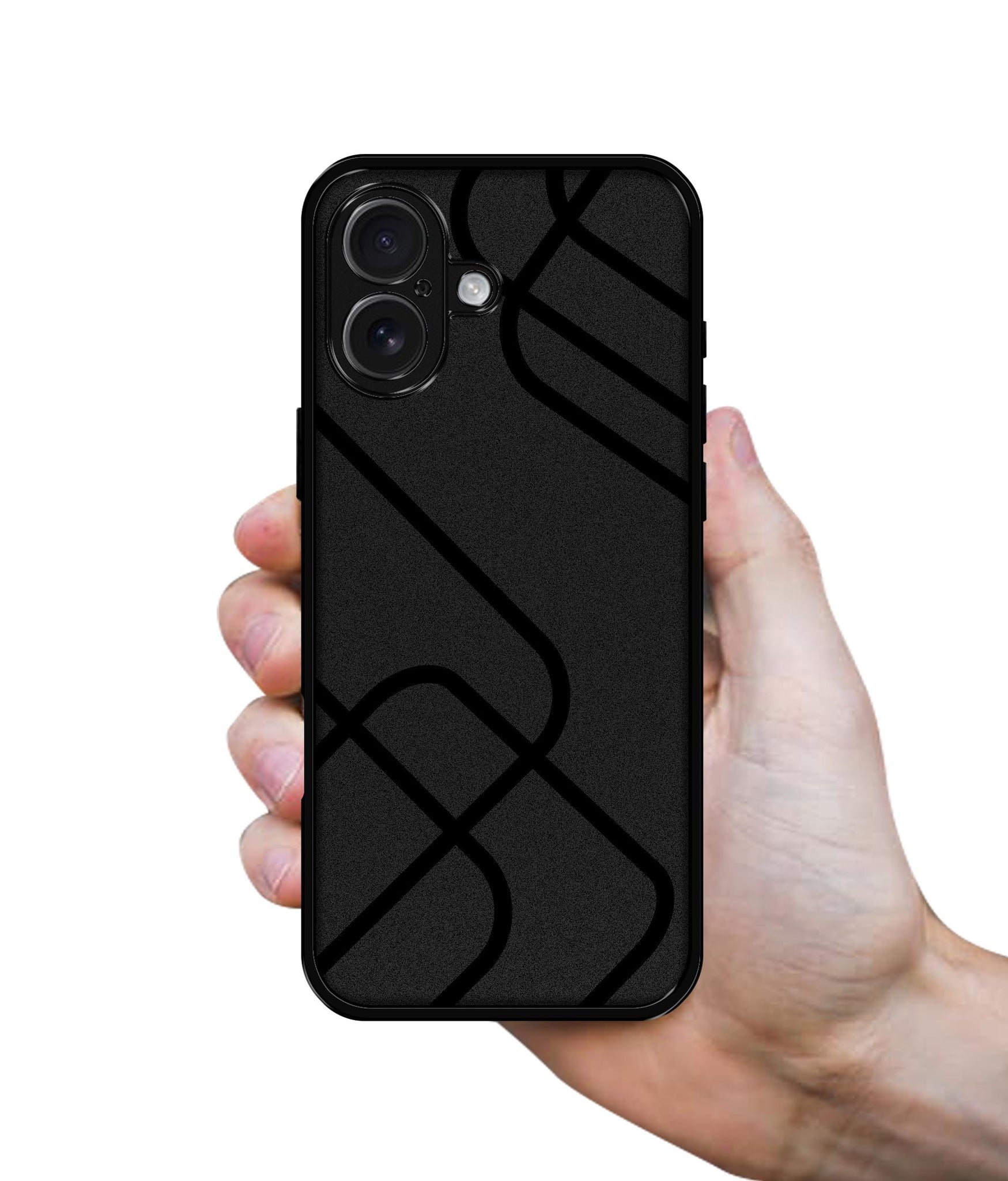 Zig-Zag Black Line Designer 2D Printed Back Case Cover for Apple iPhone 17