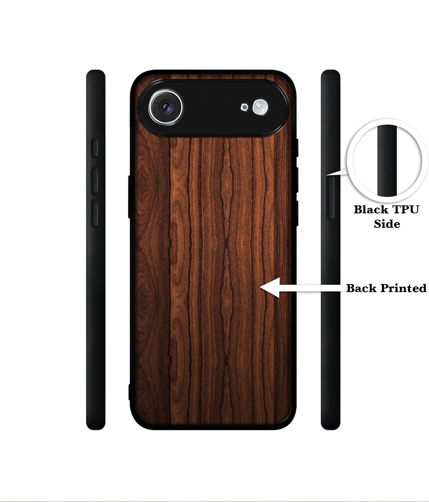 Brown Wooden Texture Designer 2D Printed Back Case Cover for Apple iPhone 17 Air