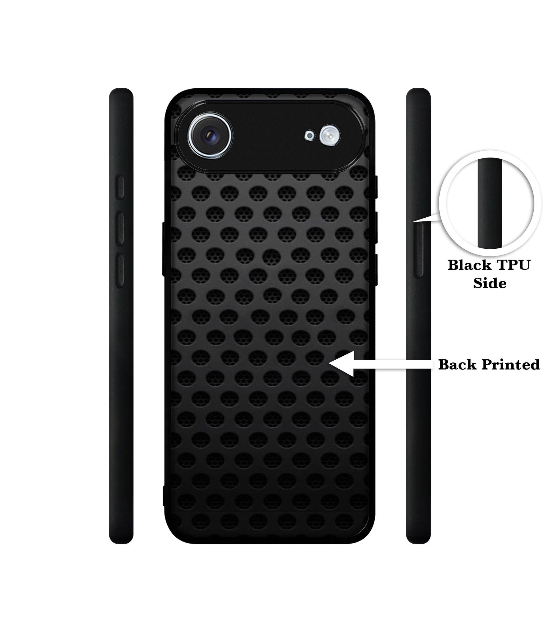 Black Circle Designer 2D Printed Back Case Cover for Apple iPhone 17 Air