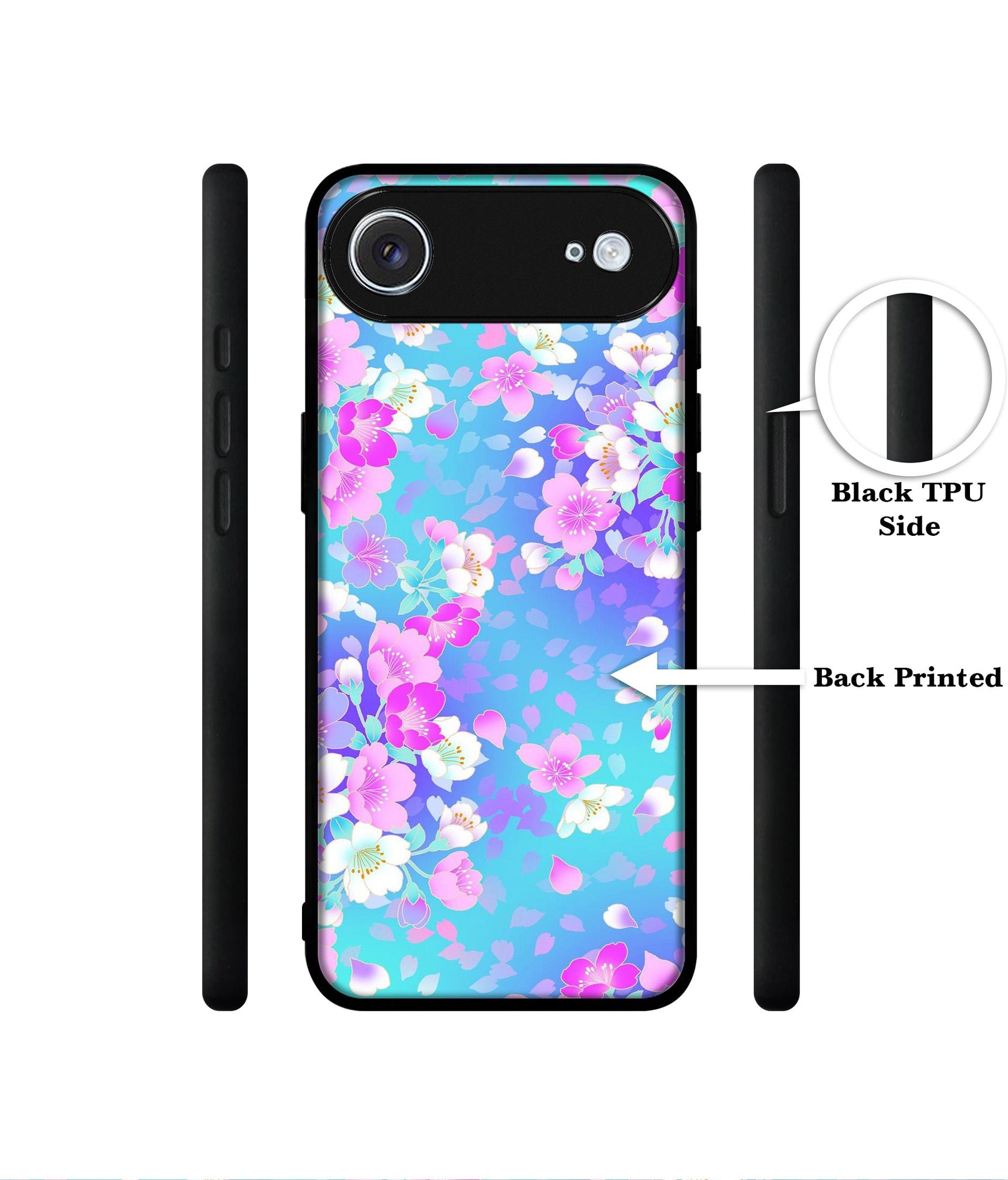 Floral Blue Pattern Designer 2D Printed Back Case Cover for Apple iPhone 17 Air